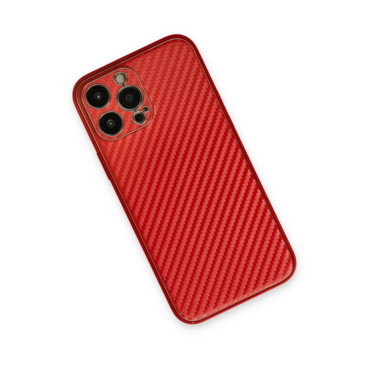 iPhone 13 Pro Coco Karbon Silikon Kılıf - Kırmızı