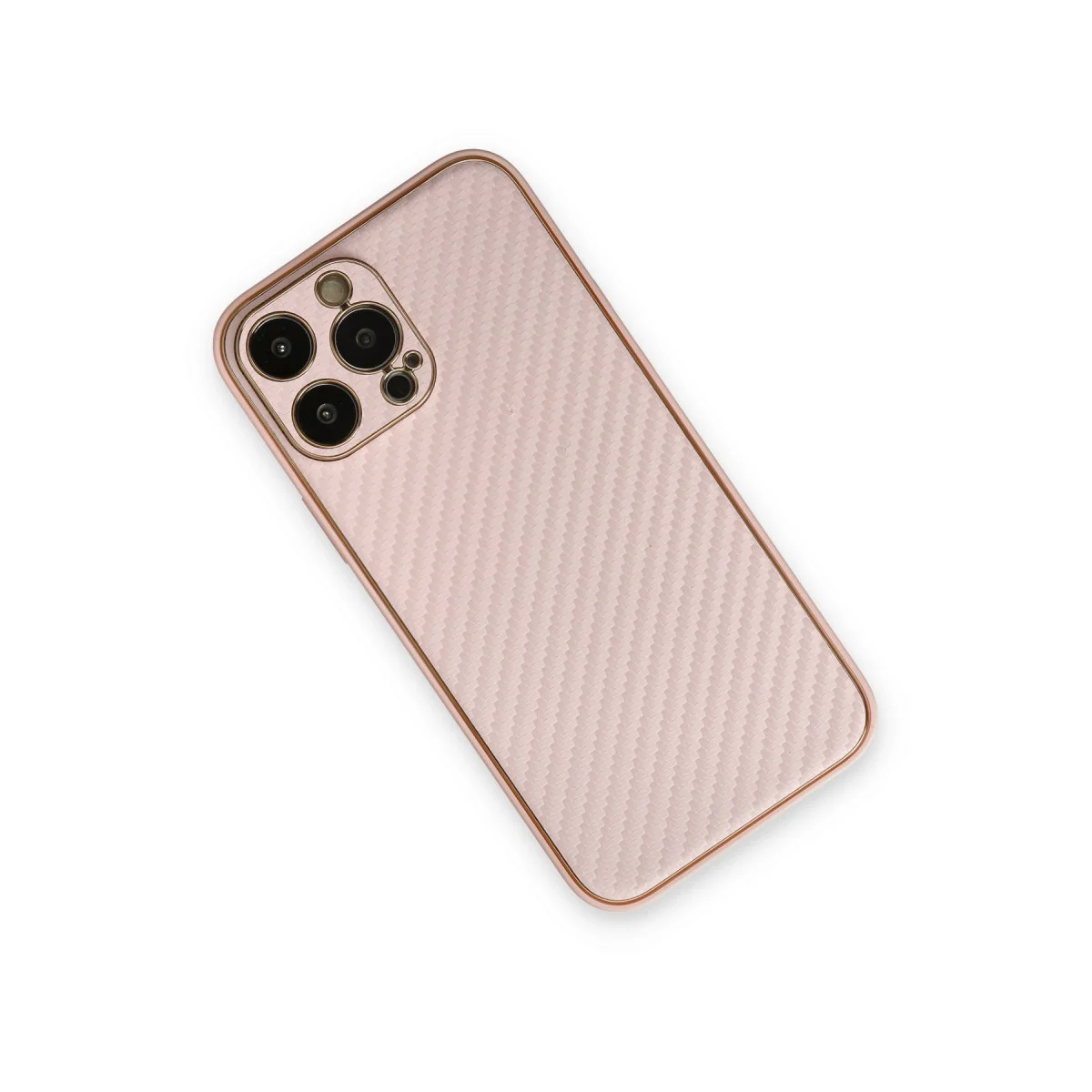 iPhone 13 Pro Coco Karbon Silikon Kılıf Pembe - Şık ve Koruyucu