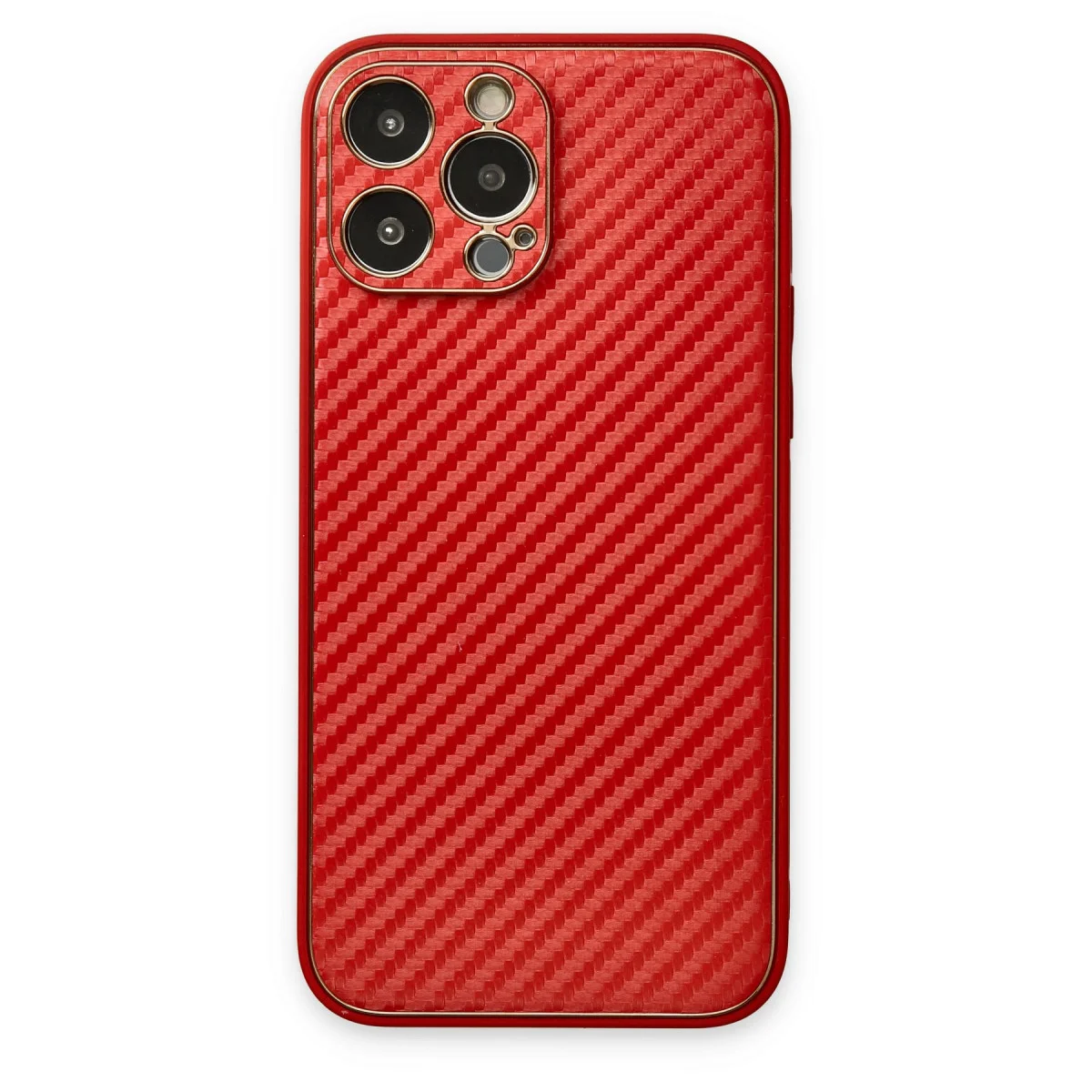 iPhone 13 Pro Coco Karbon Silikon Kılıf - Kırmızı