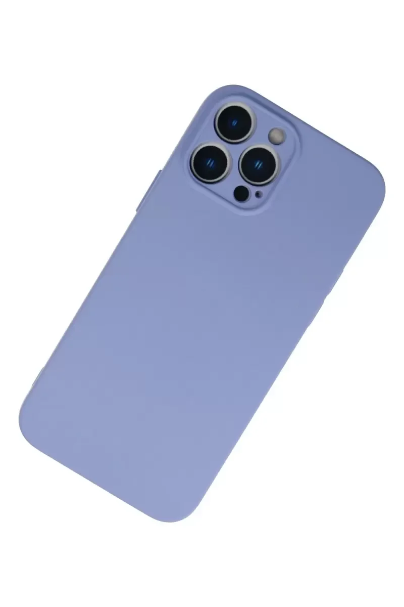 iPhone 13 Pro ile Uyumlu Nano Kadife Silikon Kılıf - Lila