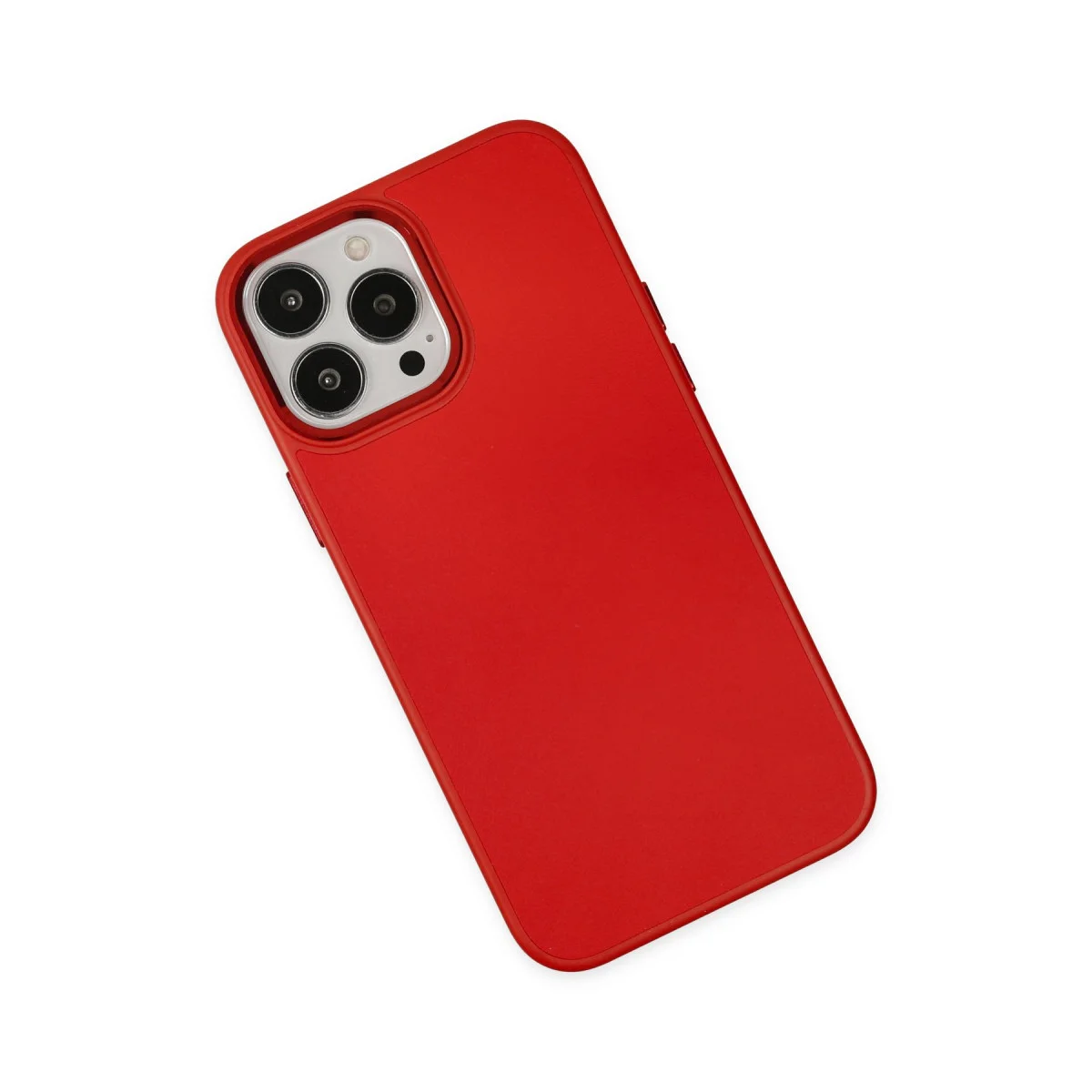 iPhone 13 Pro Kılıf Asya Deri Silikon - Kırmızı - 8 Renk Seçeneği