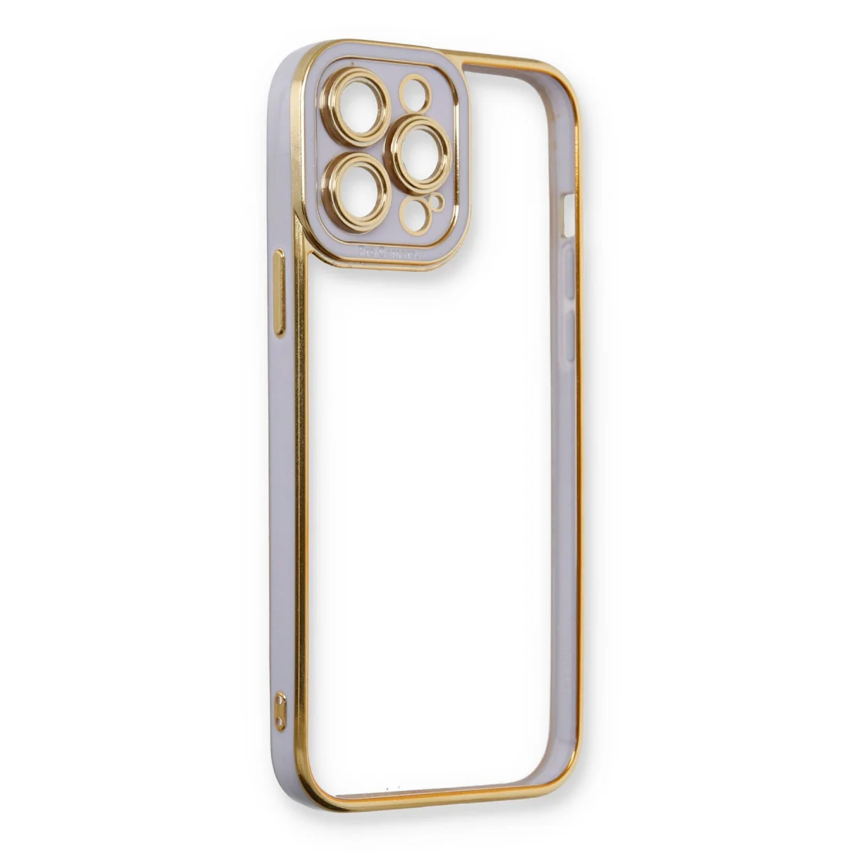 iPhone 13 Pro Kılıf Liva Lens Silikon - Lila ve Koruma
