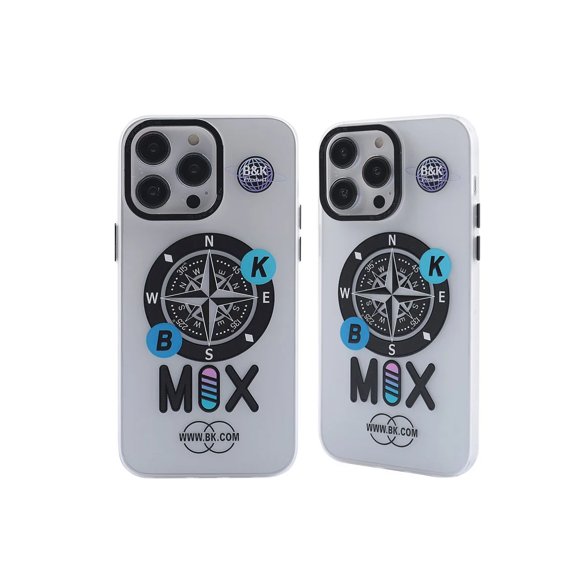 iPhone 13 Pro Kılıf Apollo Magneticsafe Desenli Şeffaf Kapak - 3 Adet