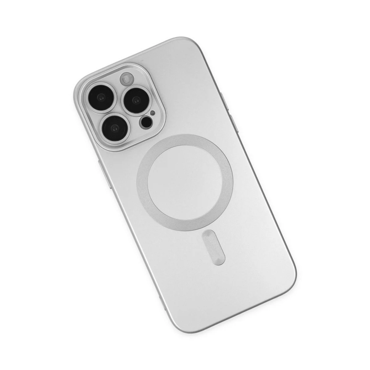 iPhone 13 Pro Kılıf MOSHI Lens Magneticsafe Silikon - Gümüş