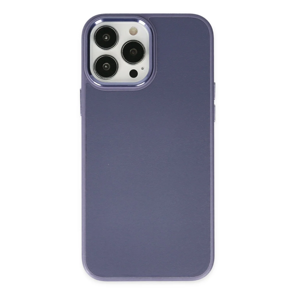 iPhone 13 Pro Kılıf Asya Deri Silikon - Mor (Mükemmel Koruma ve Şıklık)
