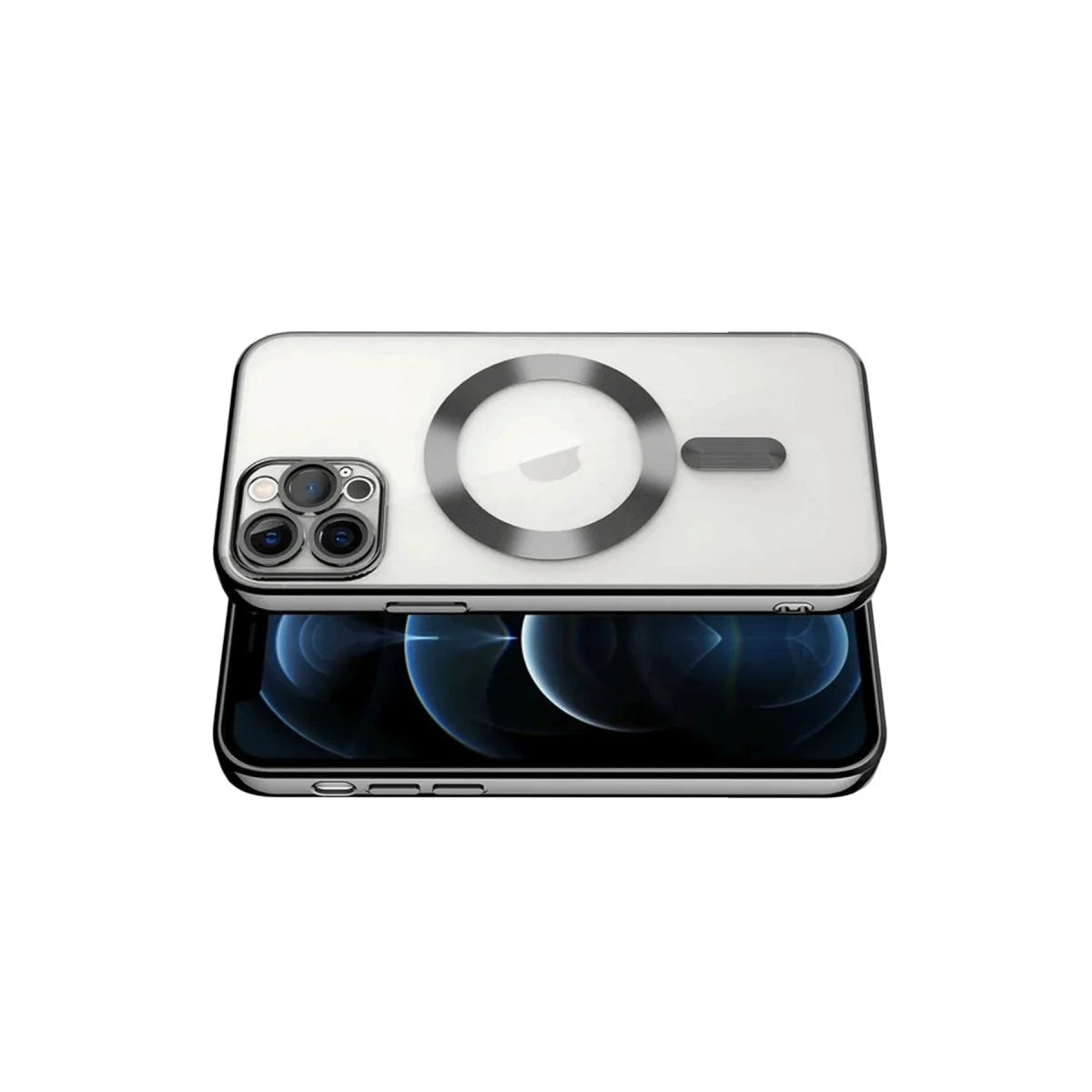 iPhone 13 Pro Kross MagSafe Kapsamlı Koyu Yeşil Şeffaf Kılıf - 360° Güvenlik ve Güçlü Manyetik Bağlantı