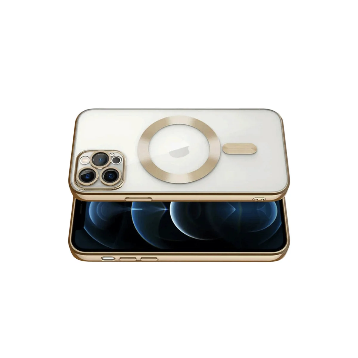 iPhone 13 Pro Kross Magneticsafe Şeffaf Kılıf - Gold