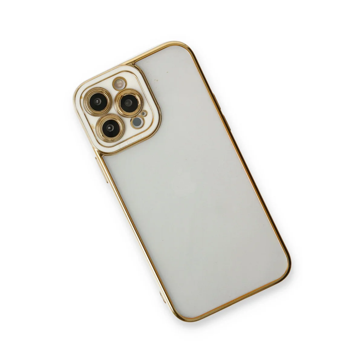 iPhone 13 Pro Liva Lens Silikon Kılıf - Beyaz