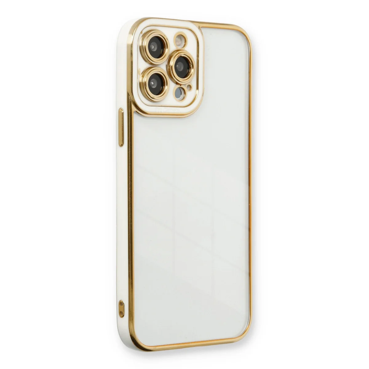 iPhone 13 Pro Liva Lens Silikon Kılıf - Beyaz