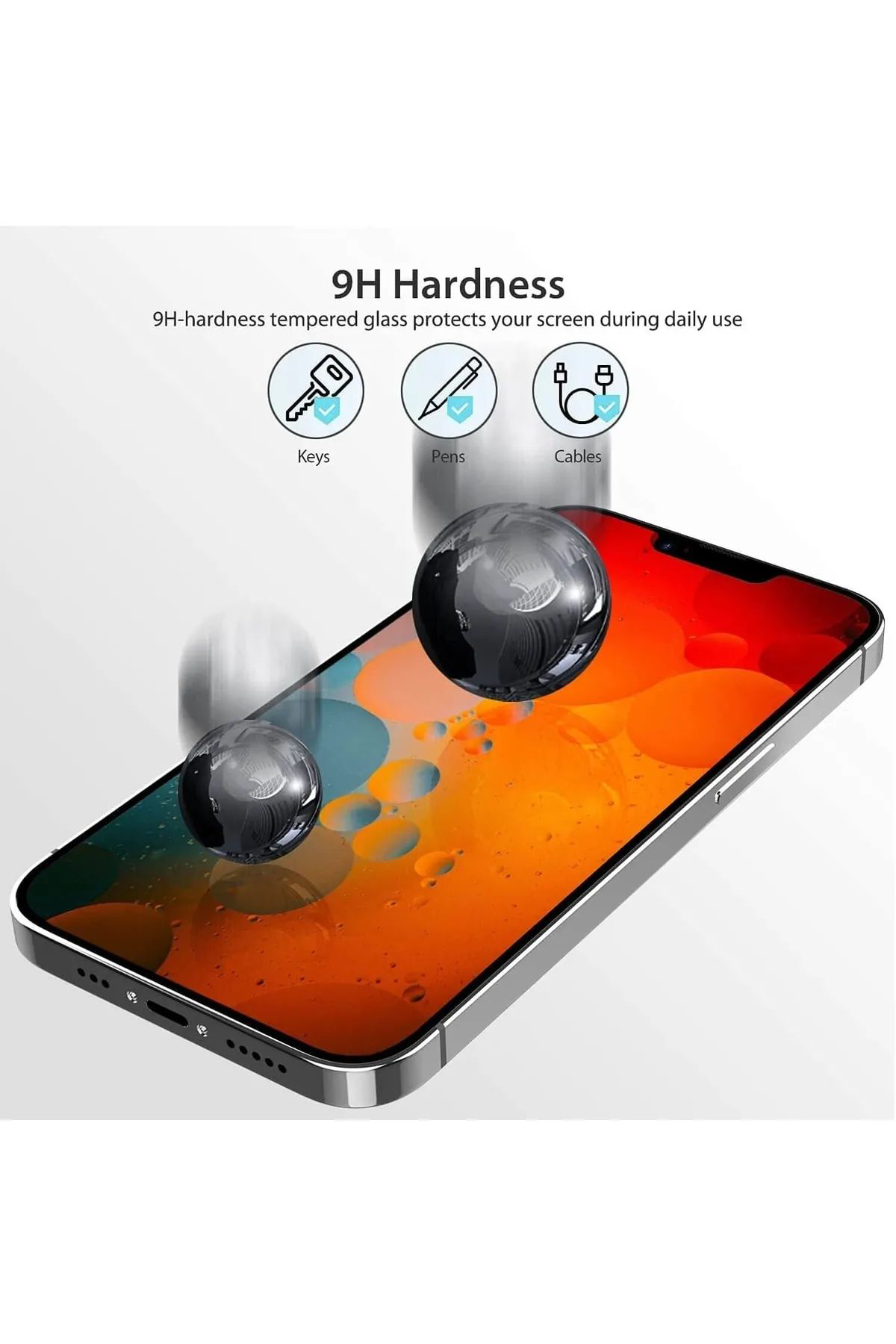 Just Cheap Store İphone 13 Pro Max Uyumlu Hayalet Ekran Gizli Tam Kaplayan Kirilma