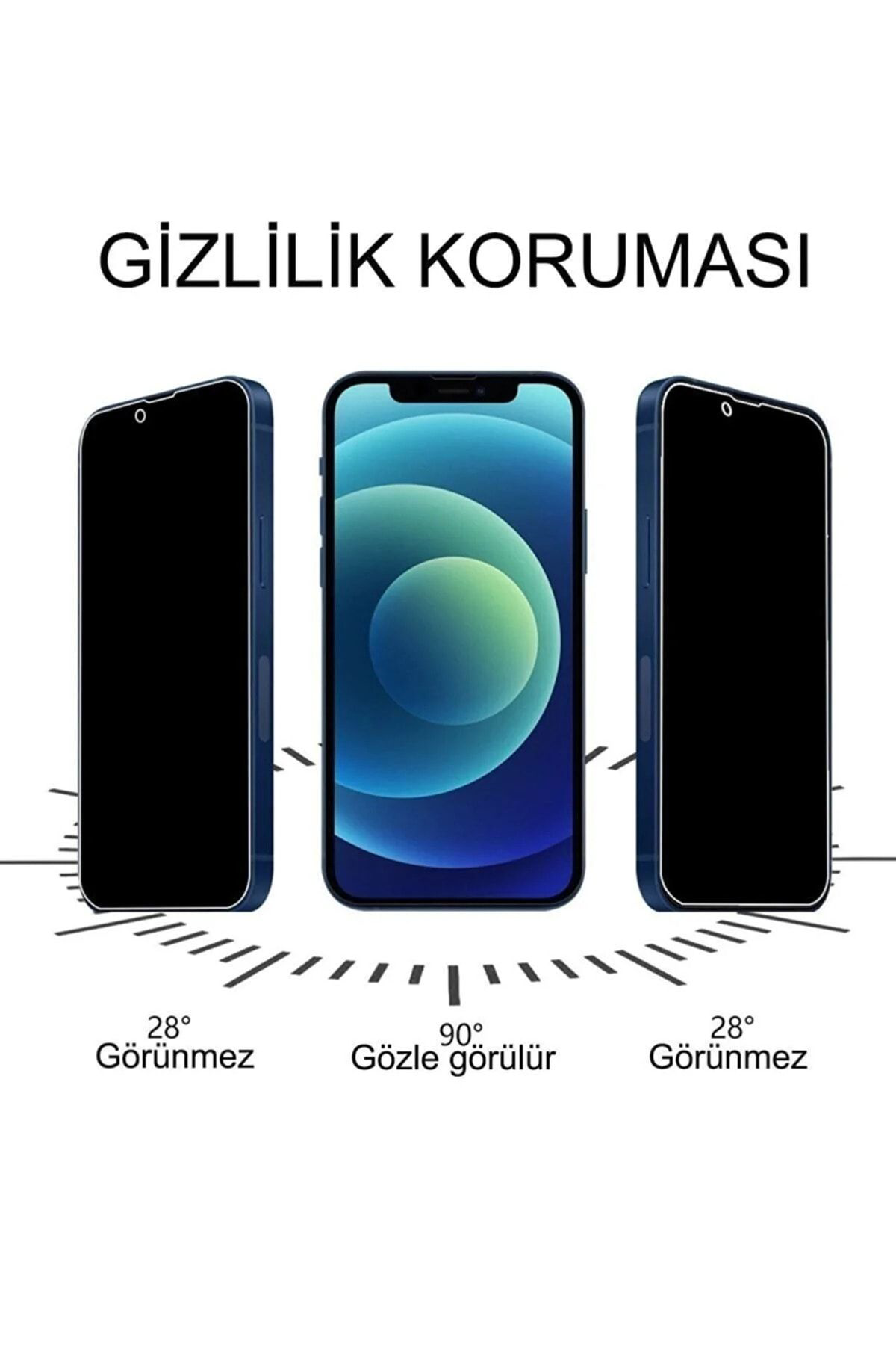 Iphone 13 Pro Max Kırılmaz Cam Full Kaplayan Privacy Hayalet Ekra