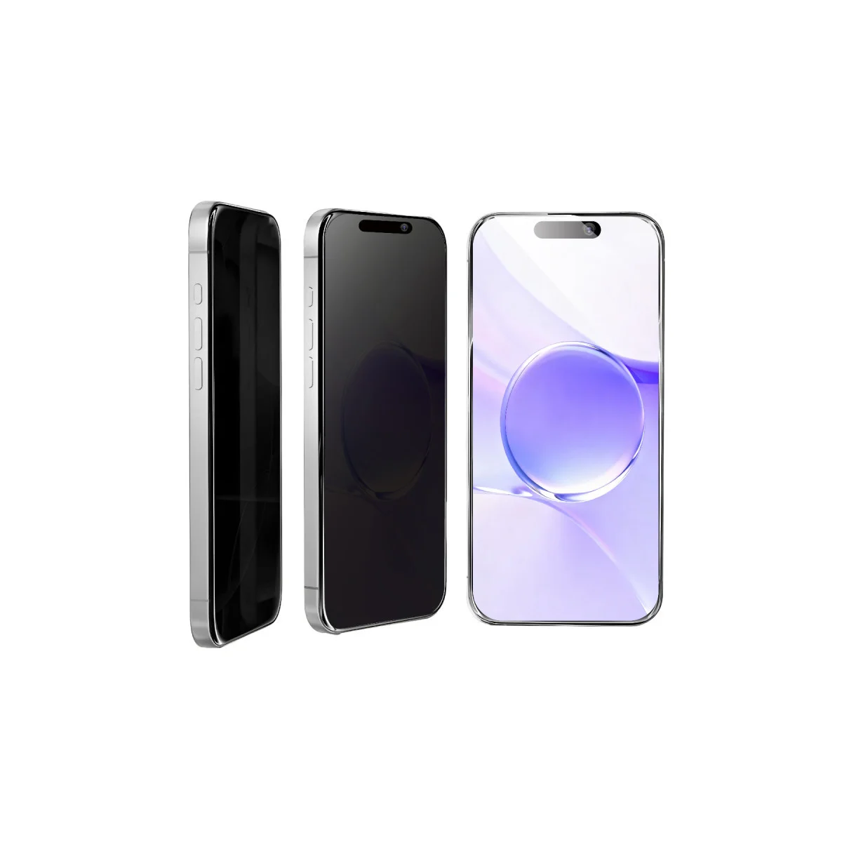 iPhone 13 Pro Max 5D Hayalet Cam Ekran Koruyucu - Bilvis 5in1 Siyah