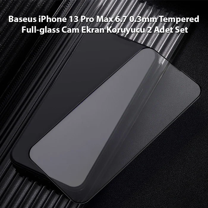 iPhone 13 Pro Max 6.7 0.3mm Ultra İnce Ekran Koruyucu Seti (2 Adet) - Full-glass Cam