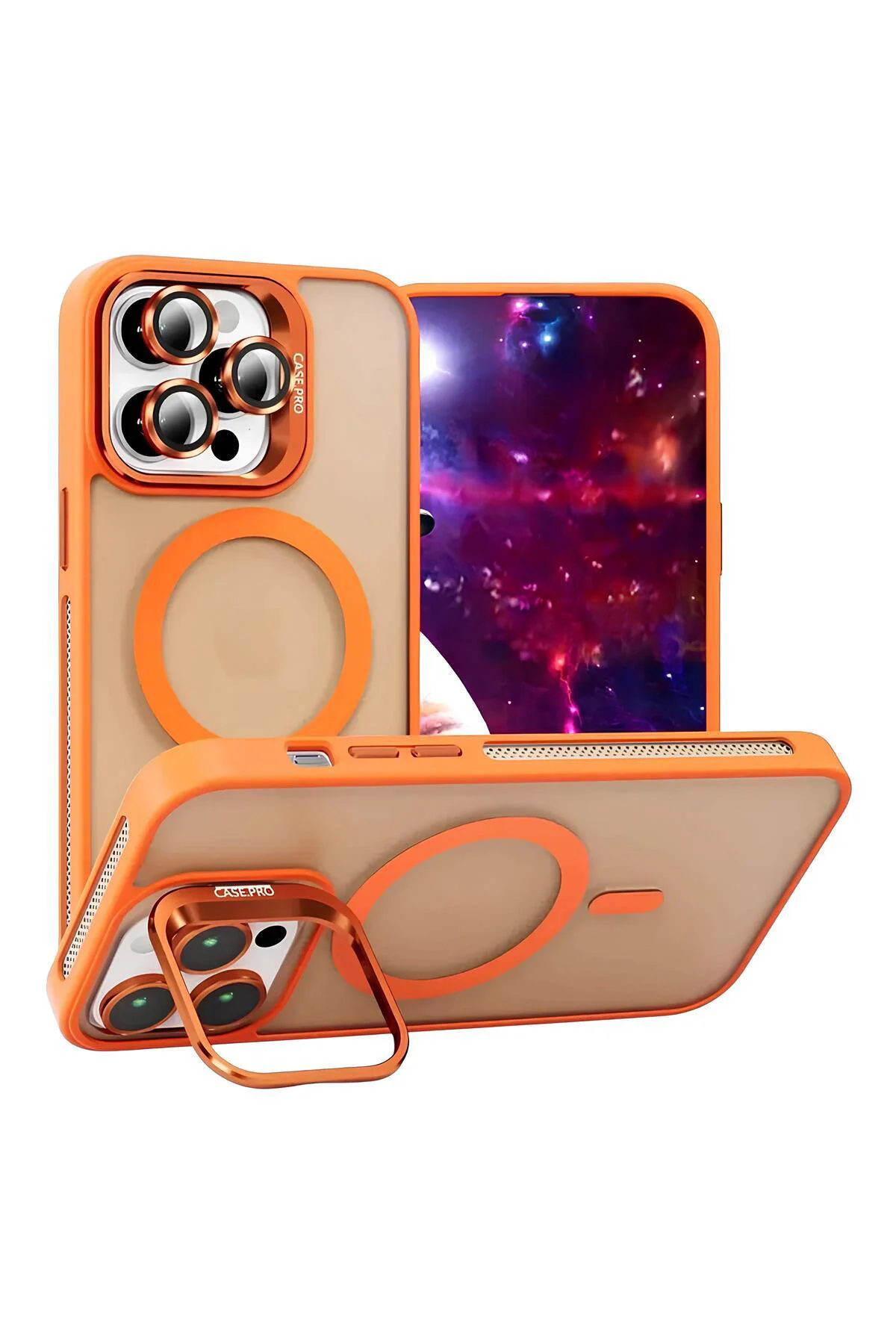 iPhone 13 Pro Max 6.7" StandGuard MagSafe Kılıf + Lens Koruma Enerji Turuncusu Fiyatı, Yorumları ve Özellikleri