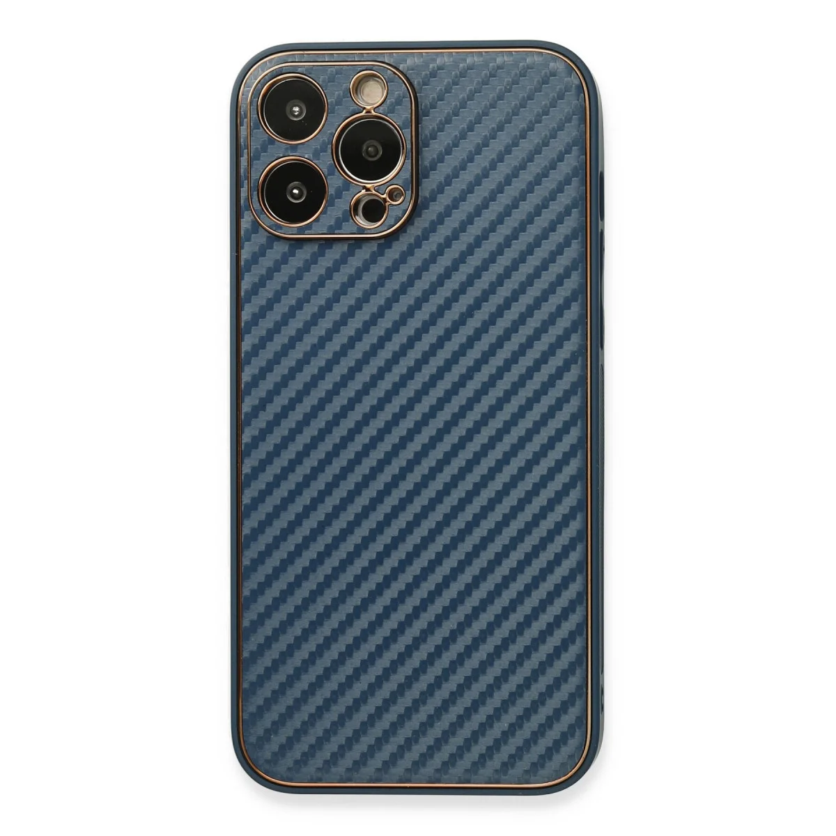iPhone 13 Pro Max Coco Karbon Silikon Kılıf - Mavi