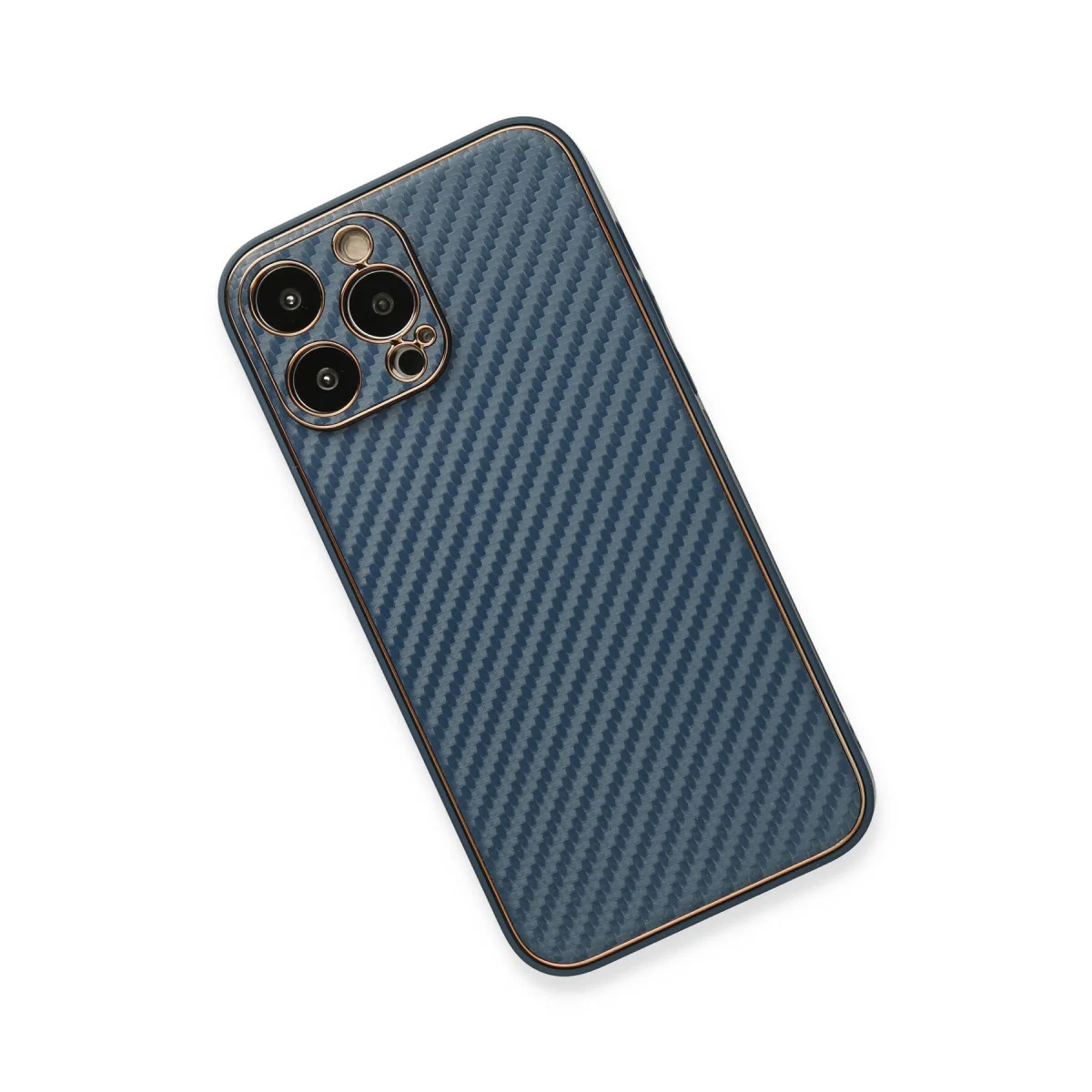 iPhone 13 Pro Max Coco Karbon Silikon Kılıf - Mavi
