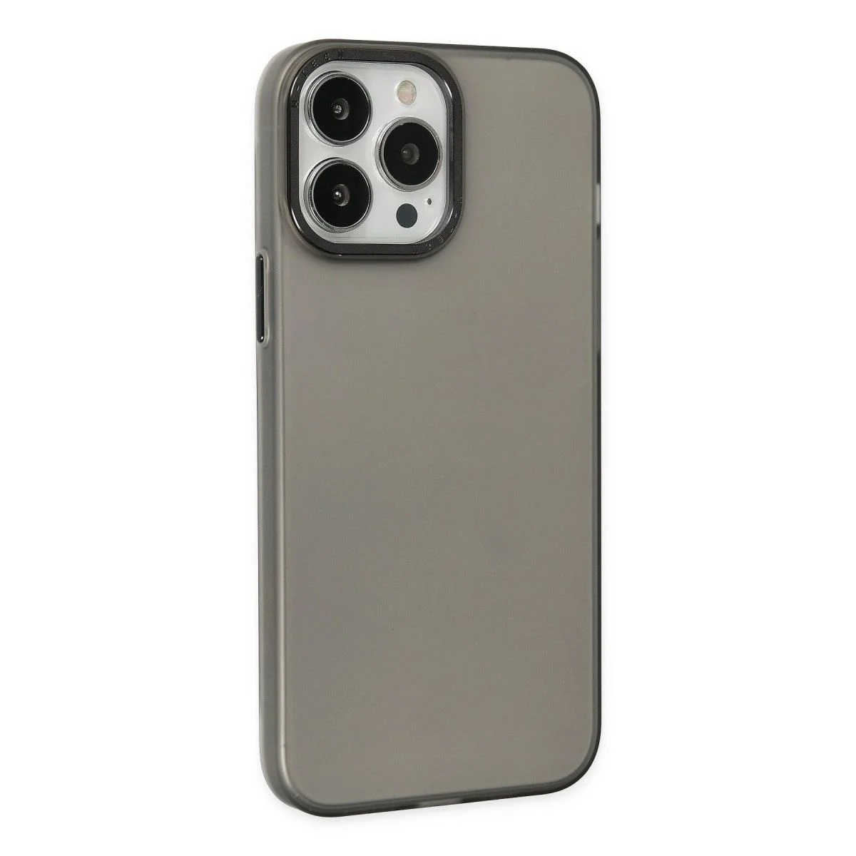 iPhone 13 Pro Max ile Uyumlu Metal Kapaklı Kılıf - Siyah