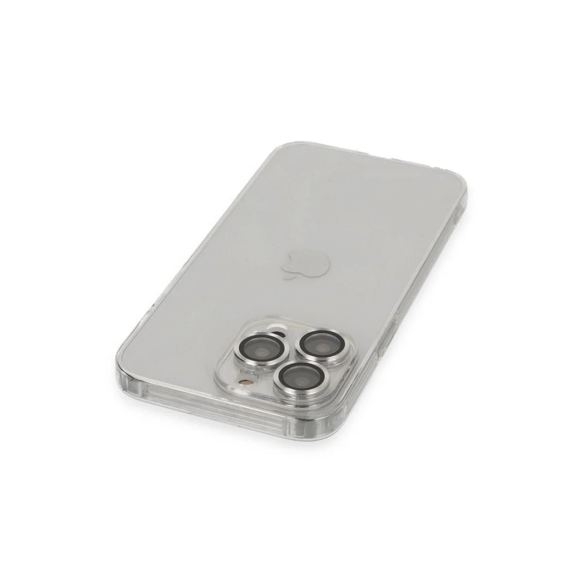 iPhone 13 Pro Max ile Uyumlu Lens Silikon Kılıf - Gümüş iPhone 13 Pro Max ile Uyumlu Lens Silikon Kılıf - Gümüş
