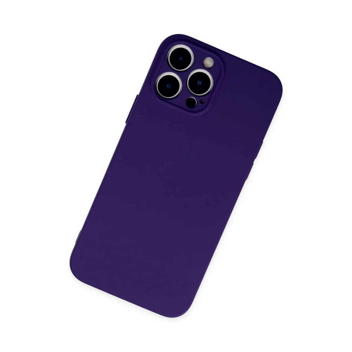 iPhone 13 Pro Max Kılıf Nano İçi Kadife Silikon Mor - Premium Koruma ve Şıklık