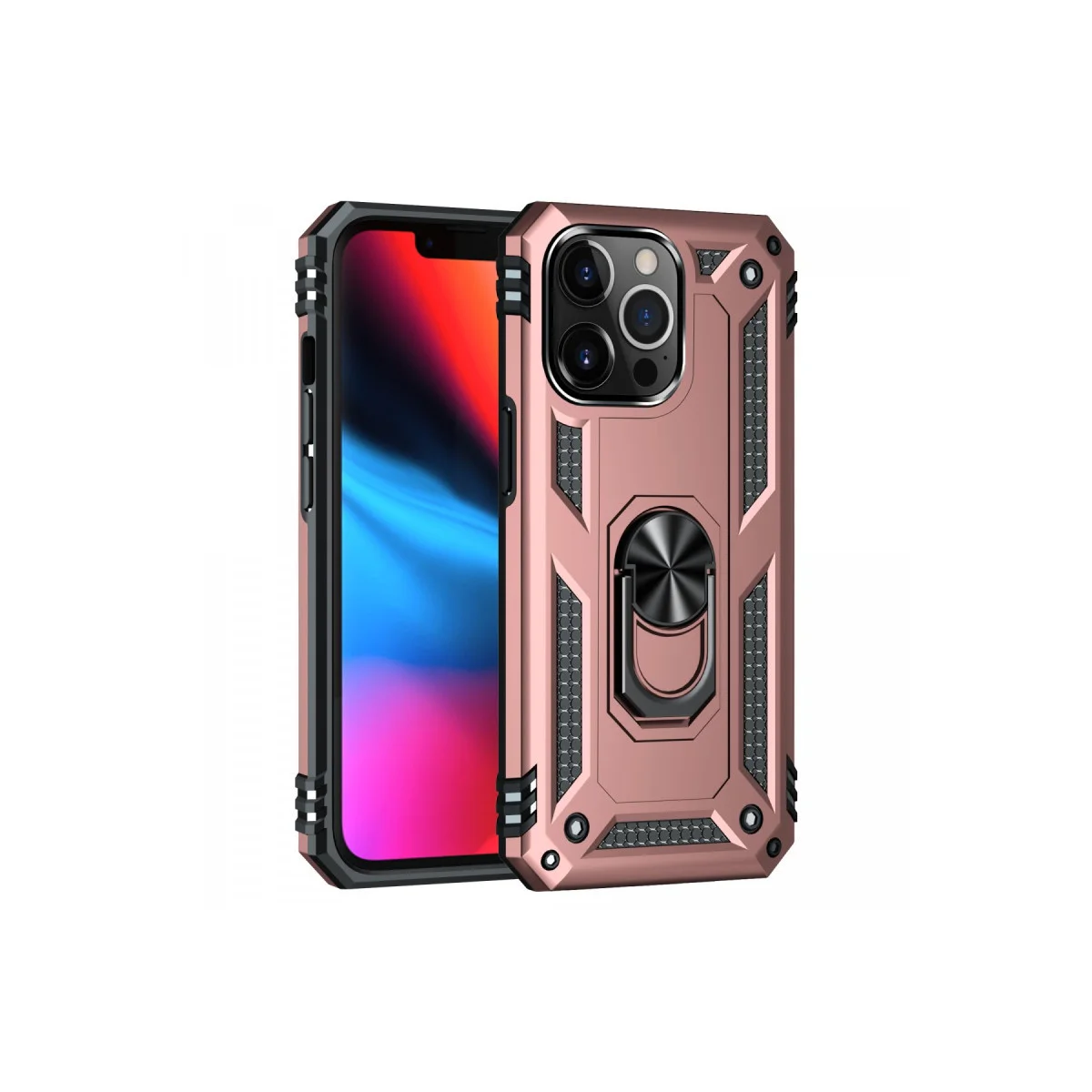 iPhone 13 Pro Max Kılıf Silikon Kapak - Rose Yüzüklü - Ultra Korumalı ve Şık
