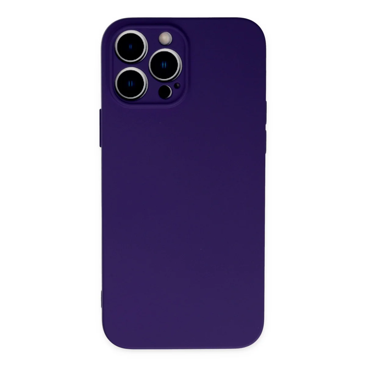 iPhone 13 Pro Max Kılıf Nano İçi Kadife Silikon Mor - Premium Koruma ve Şıklık