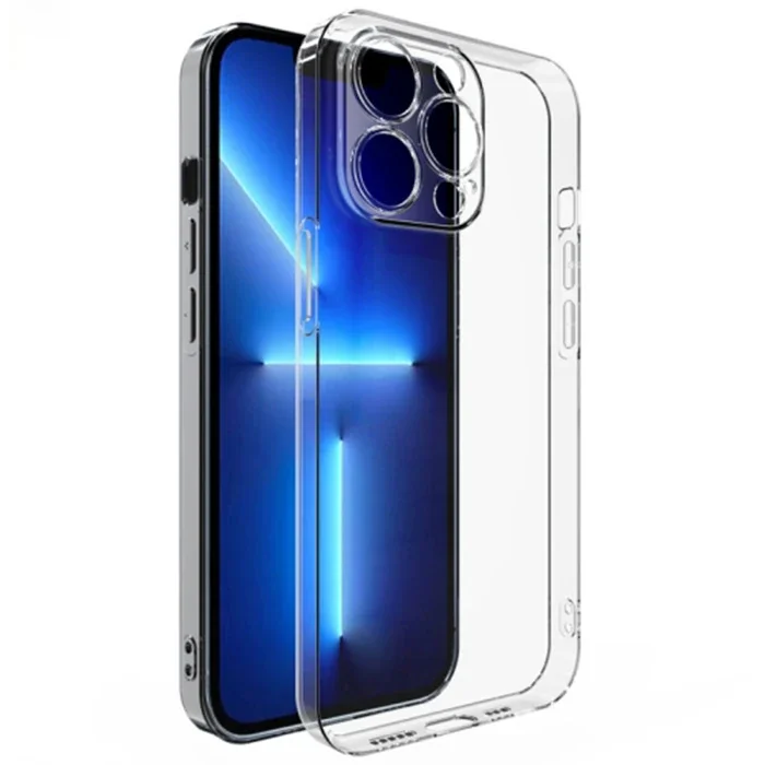 iPhone 13 Pro Max Kılıf Kamera Korumalı Ultra İnce Şeffaf Silikon - Darbeye Dayanıklı