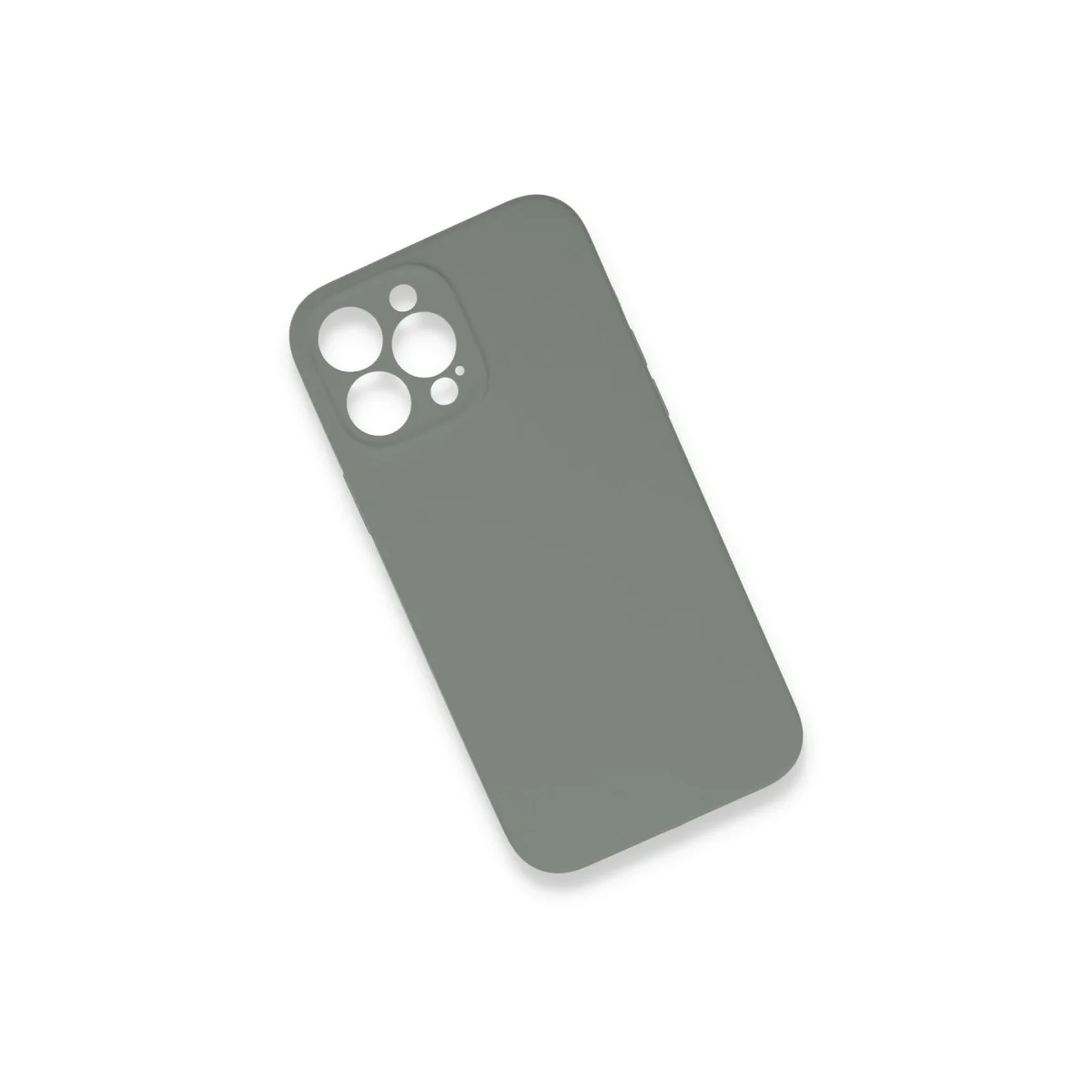 iPhone 13 Pro Max Lansman Legant Kadifeli Silikon Kılıf Gri - Elden Kaymaz ve Çizilmeye Karşı Korumalı