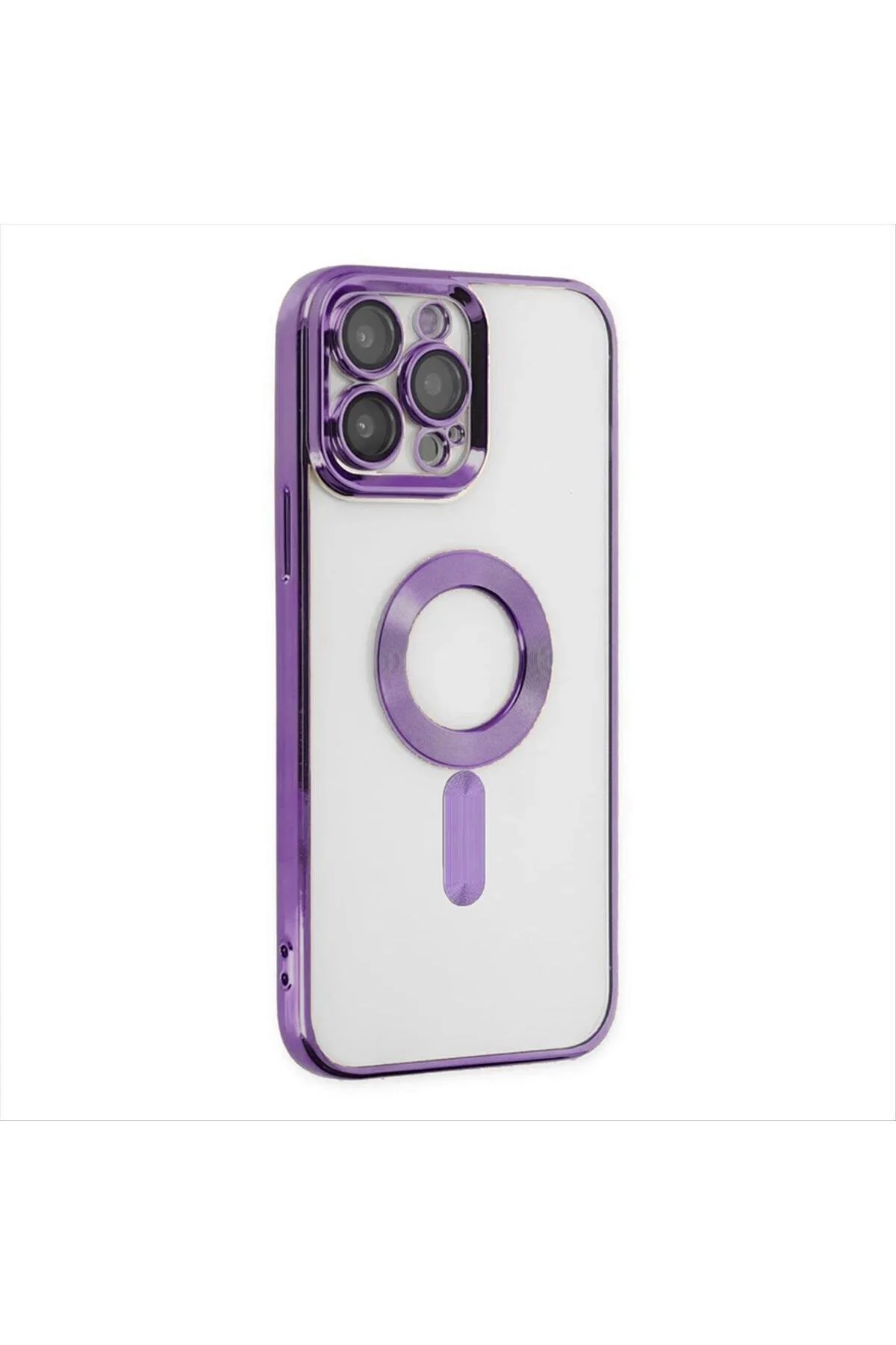 iPhone 13 Pro Max Lüx Magsaff Lazer Silikon Kılıf (Kamera Korumal iPhone 13 Pro Max Lüx Magsaff Lazer Silikon Kılıf (Kamera Korumal