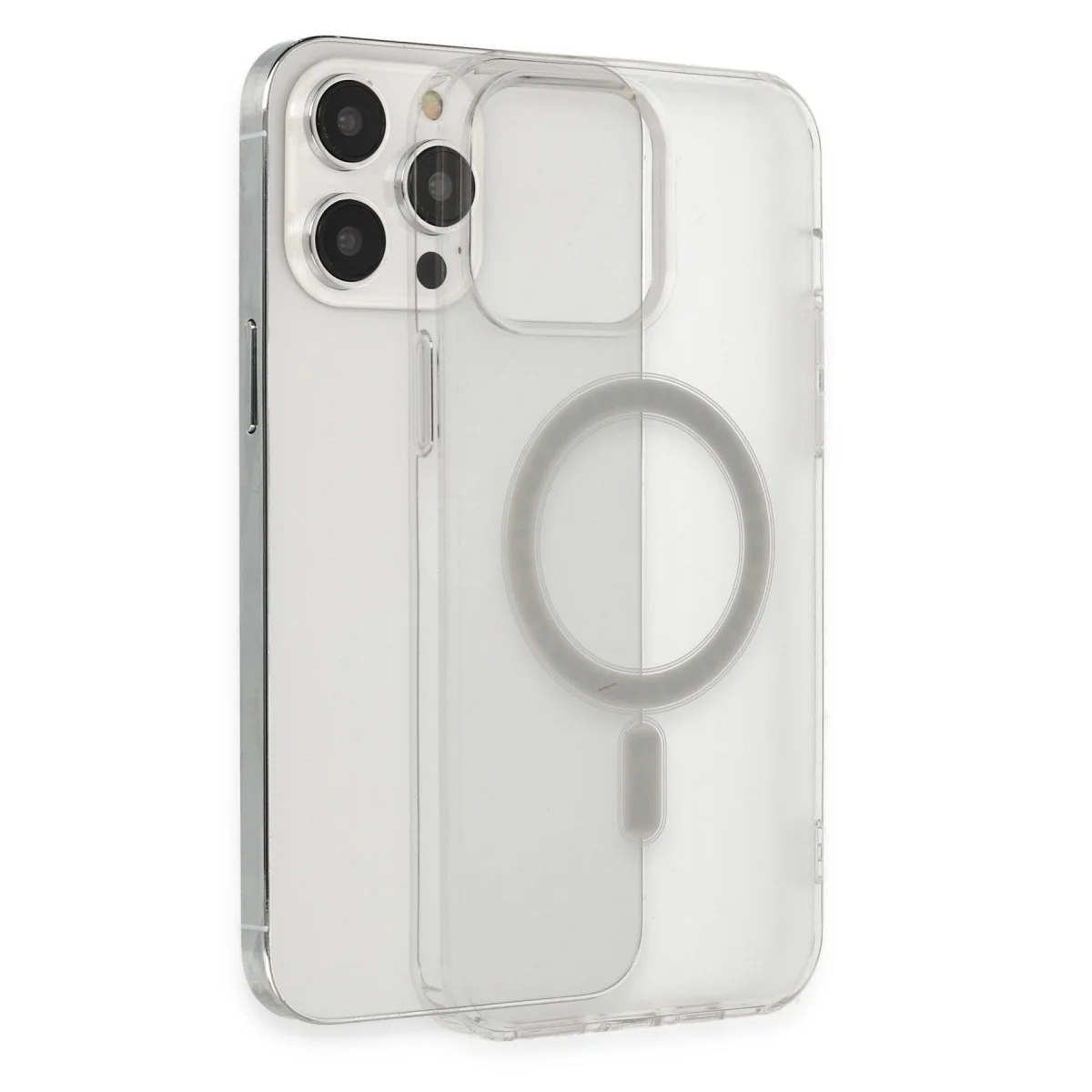 iPhone 13 Pro Max Matte Şeffaf Magneticsafe Kılıf - Premium Koruma ve Magnetik Güç