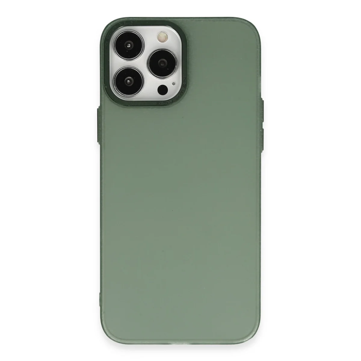 iPhone 13 Pro Max Metal Kılıf - Koyu Yeşil Modos Kapak
