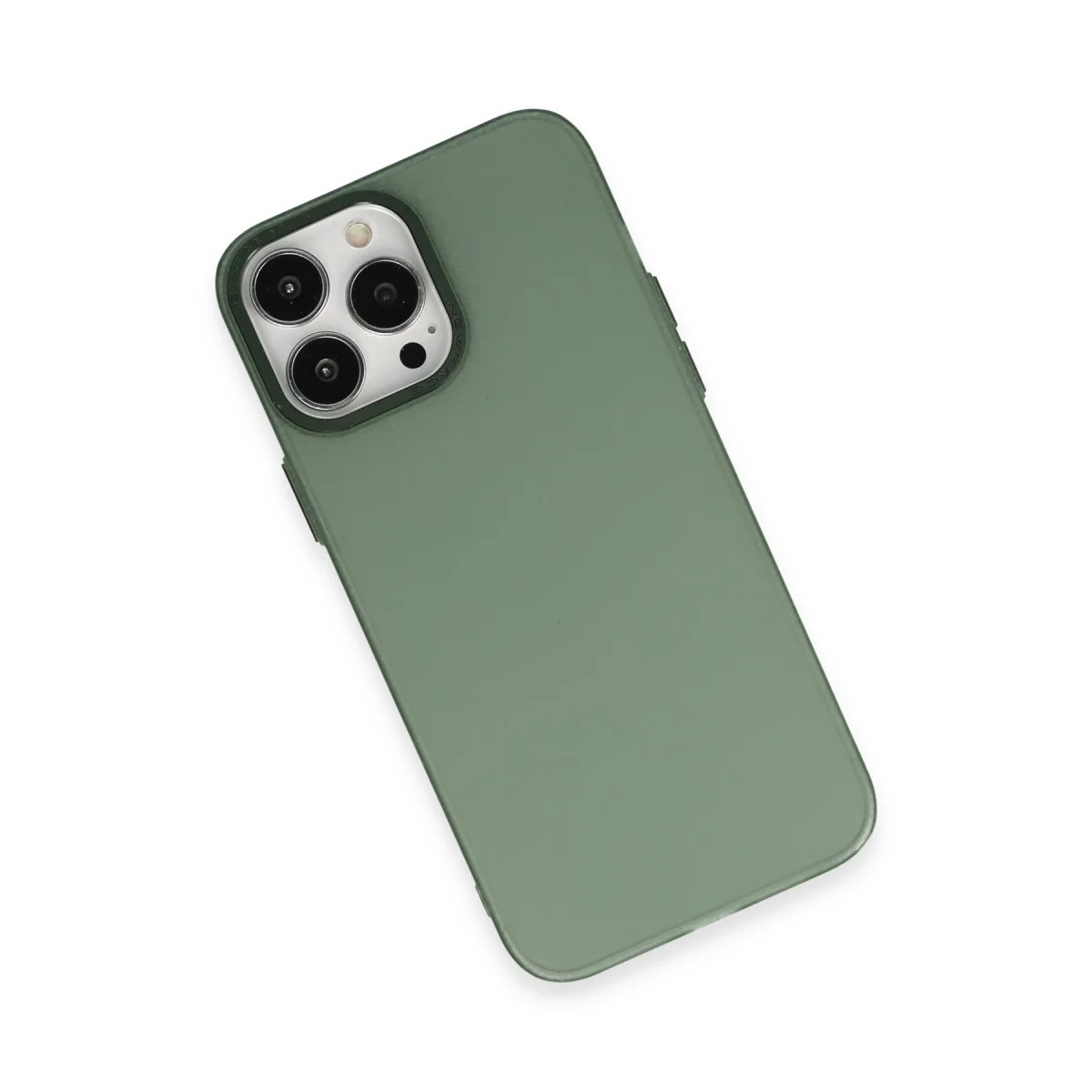 iPhone 13 Pro Max Metal Kılıf - Koyu Yeşil Modos Kapak