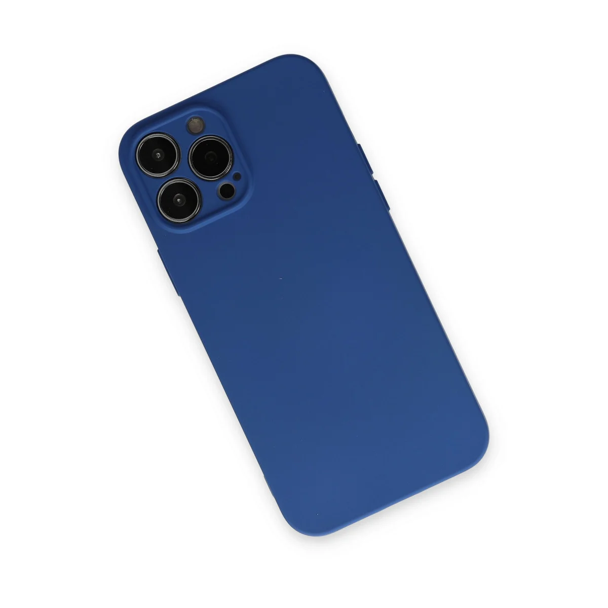 iPhone 13 Pro Max Nano İçi Kadife Silikon Kılıf - Lacivert