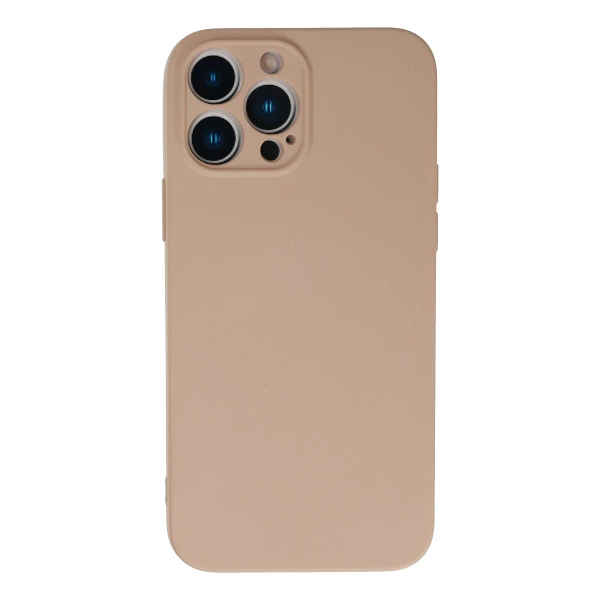 iPhone 13 Pro Max Nano İçi Kadife Silikon Kılıf - Pudra
