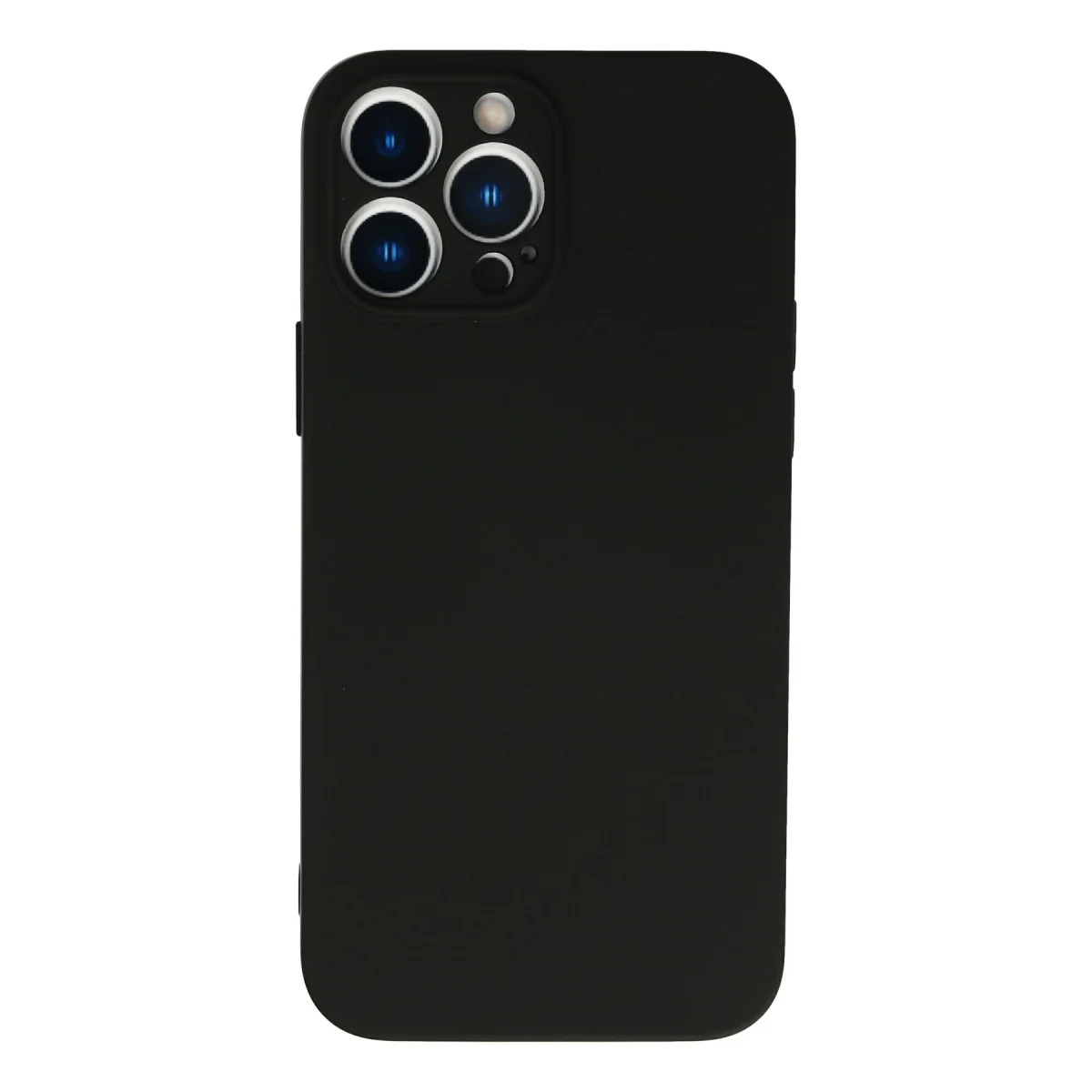 iPhone 13 Pro Max Nano İçi Kadife Silikon Kılıf - Siyah