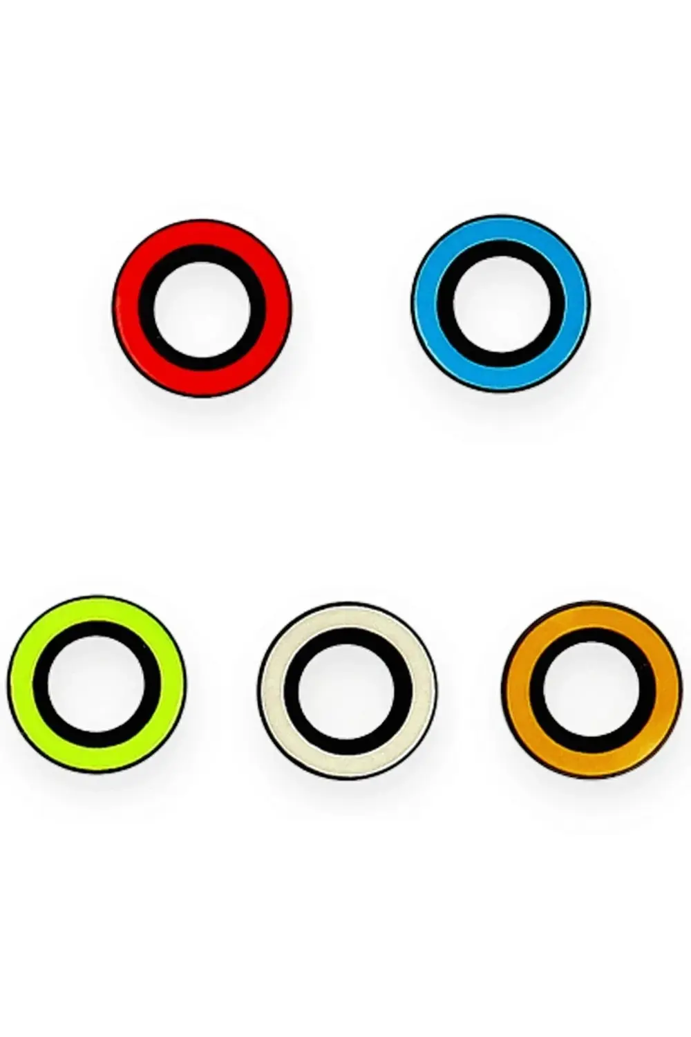 iPhone 13 Pro Max Neon Fosforlu Kamera Lens - Beyaz-(5796) - ANIN