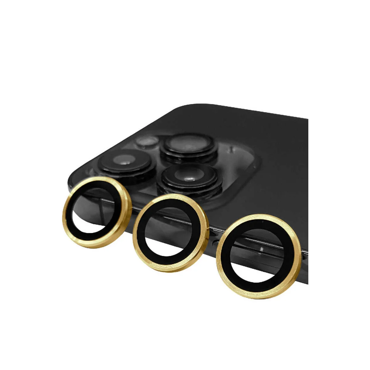 iPhone 13 Pro Max Raze Metal Kamera Lens - Altın