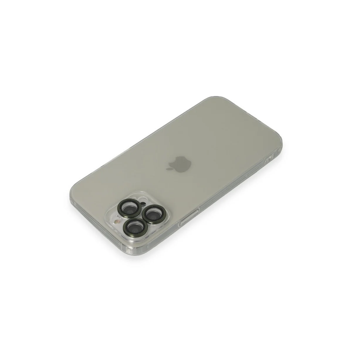 iPhone 13 Pro Max Silikon Kılıf - Yeşil Luko Lens Modeli