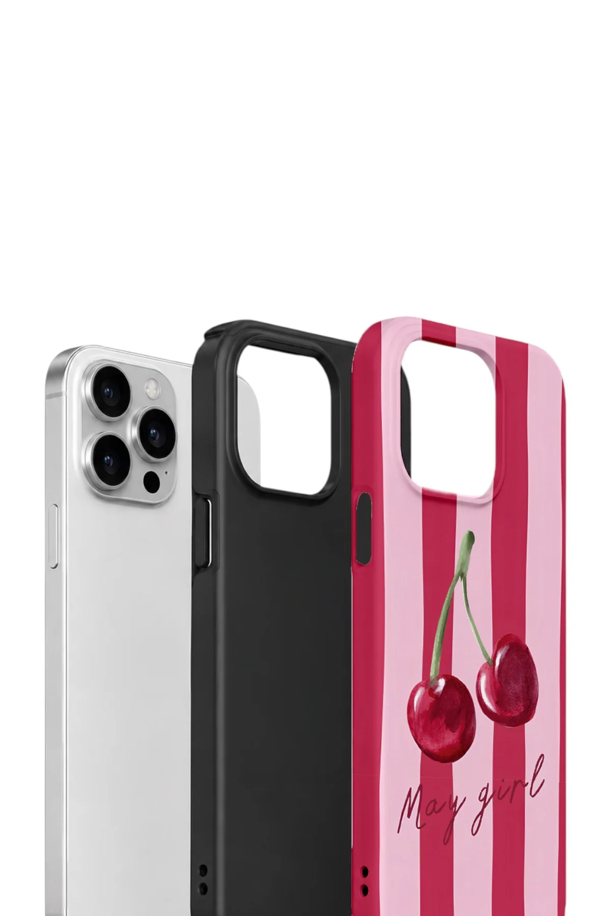 iPhone 13 Pro Max Vorian Çift Katmanlı Kılıf Cherry Girl