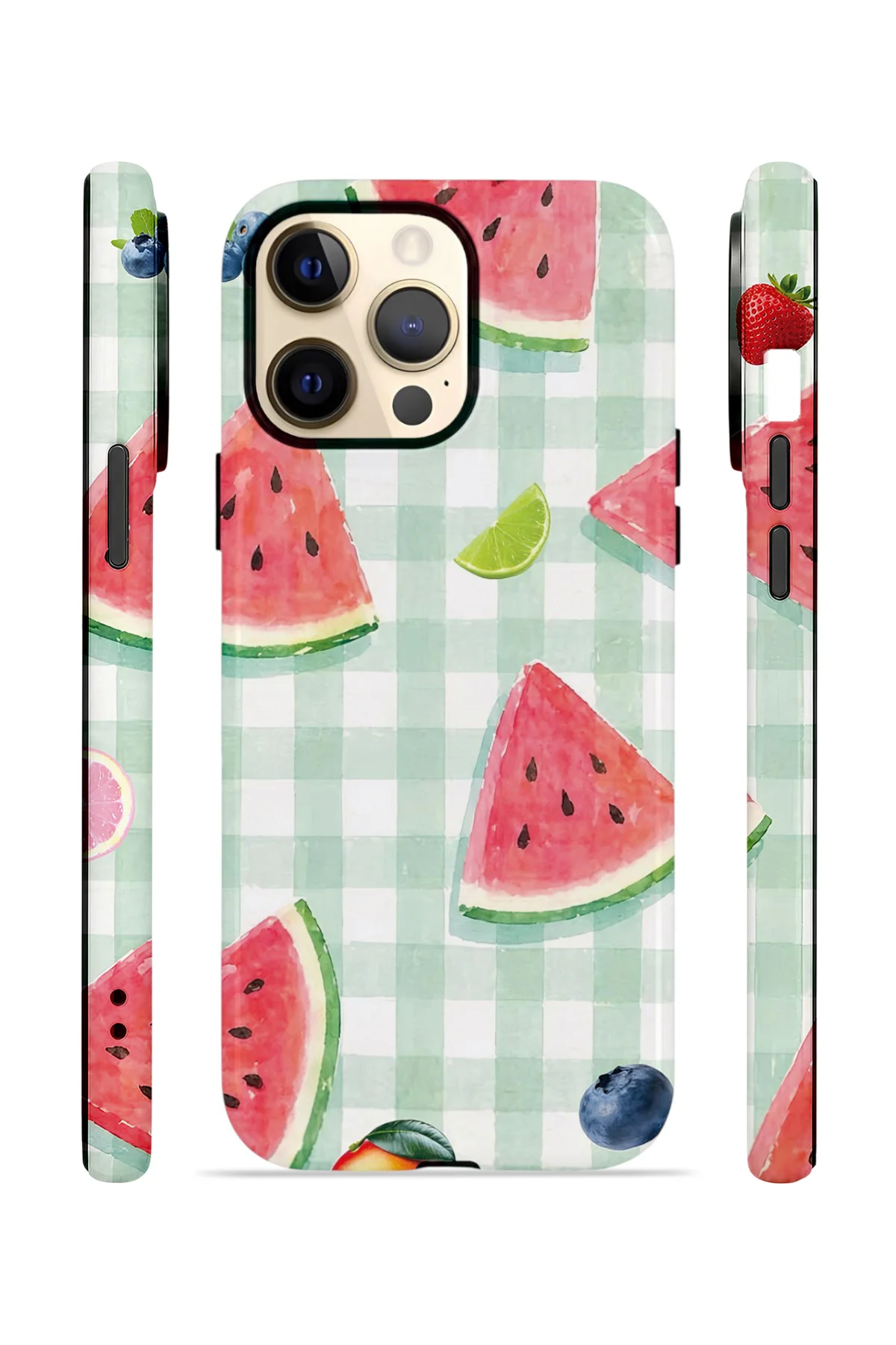 iPhone 13 Pro Max Vorian Yough Kılıf Watermelon Picnic Gingham