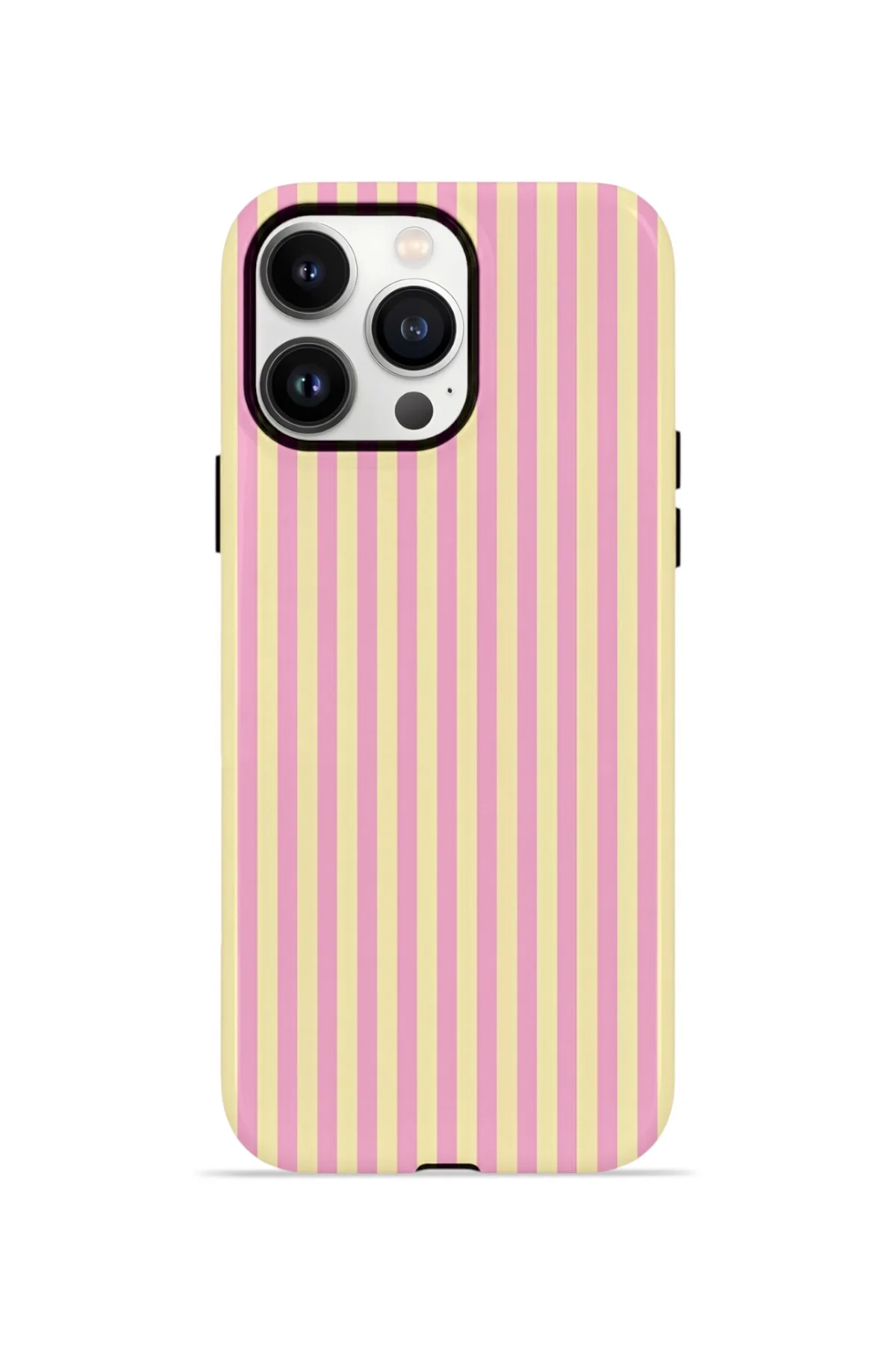 iPhone 13 Pro Max Vorian Çift Katmanlı MagSafe Kılıf Lemon Candy Pinstripe