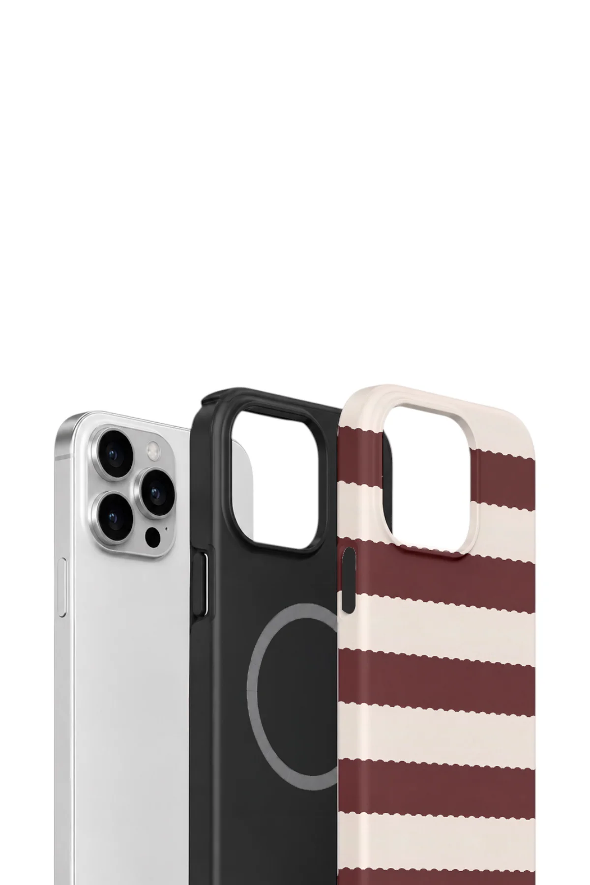 iPhone 13 Pro Max Vorian Çift Katmanlı MagSafe Kılıf Plum Cream Stripe iPhone 13 Pro Max Vorian Çift Katmanlı MagSafe Kılıf Plum Cream Stripe