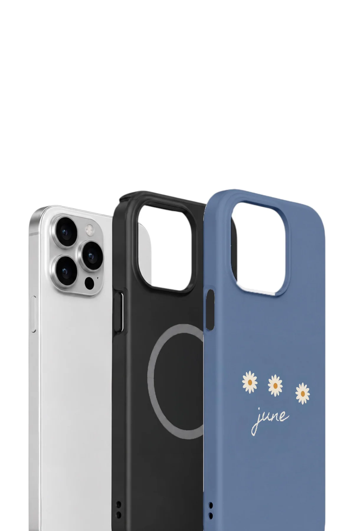 iPhone 13 Pro Max Vorian Çift Katmanlı MagSafe Kılıf June Daisy Blue