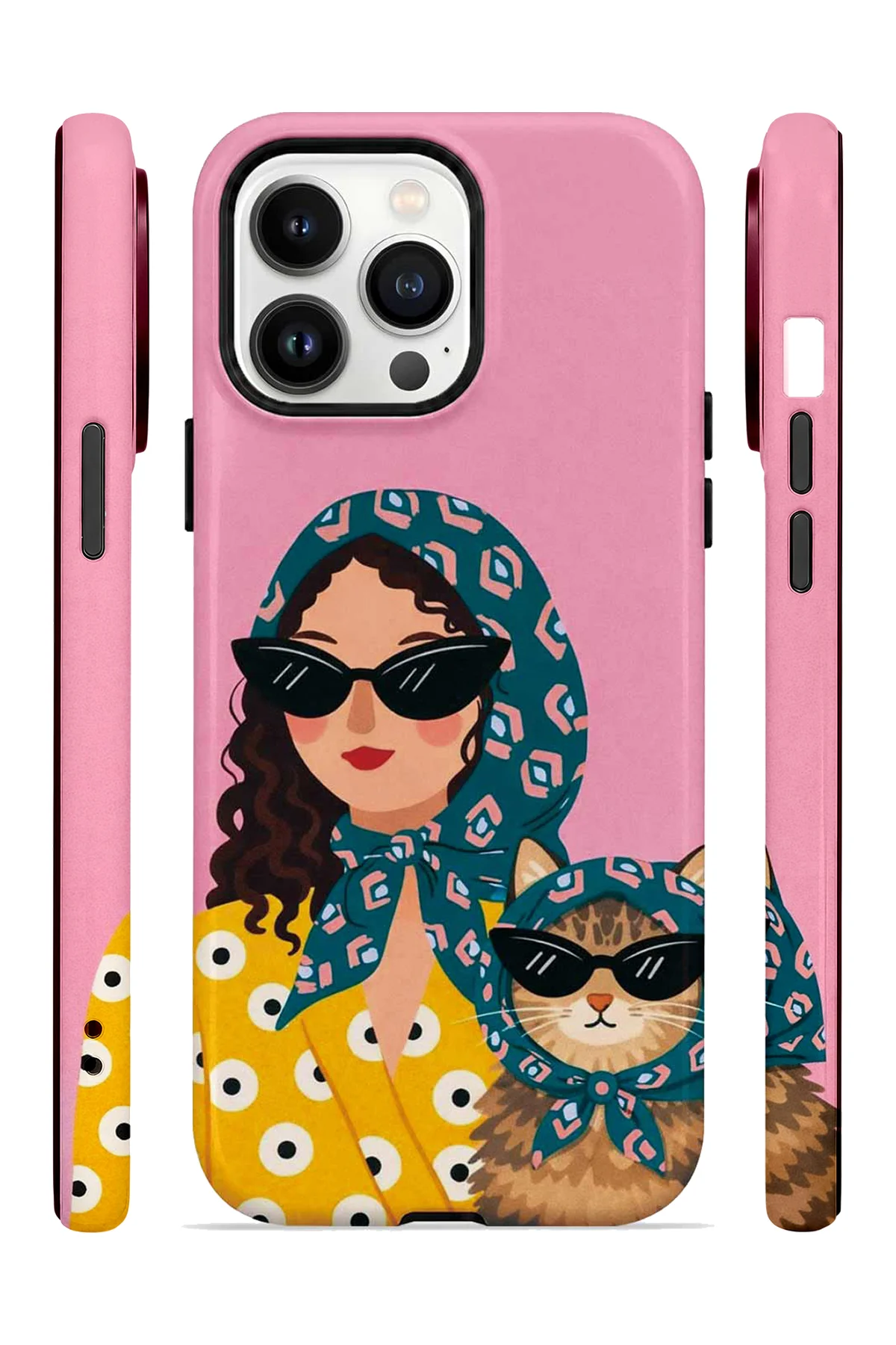iPhone 13 Pro Max Vorian Çift Katmanlı Bohem Kedili Kılıf iPhone 13 Pro Max Vorian Çift Katmanlı Bohem Kedili Kılıf - Görsel 3
