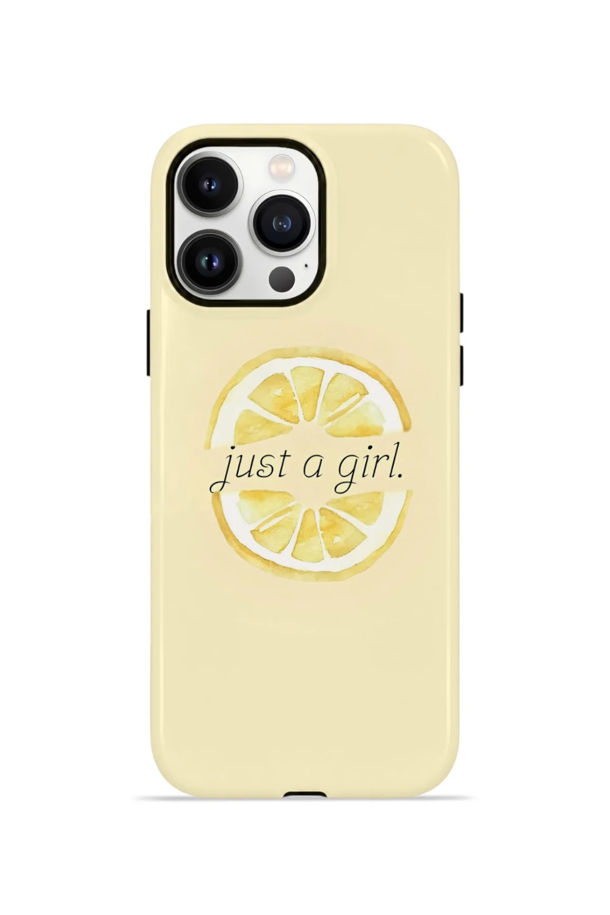 iPhone 13 Pro Max Vorian Çift Katmanlı MagSafe Kılıf Just A Girl Lemon