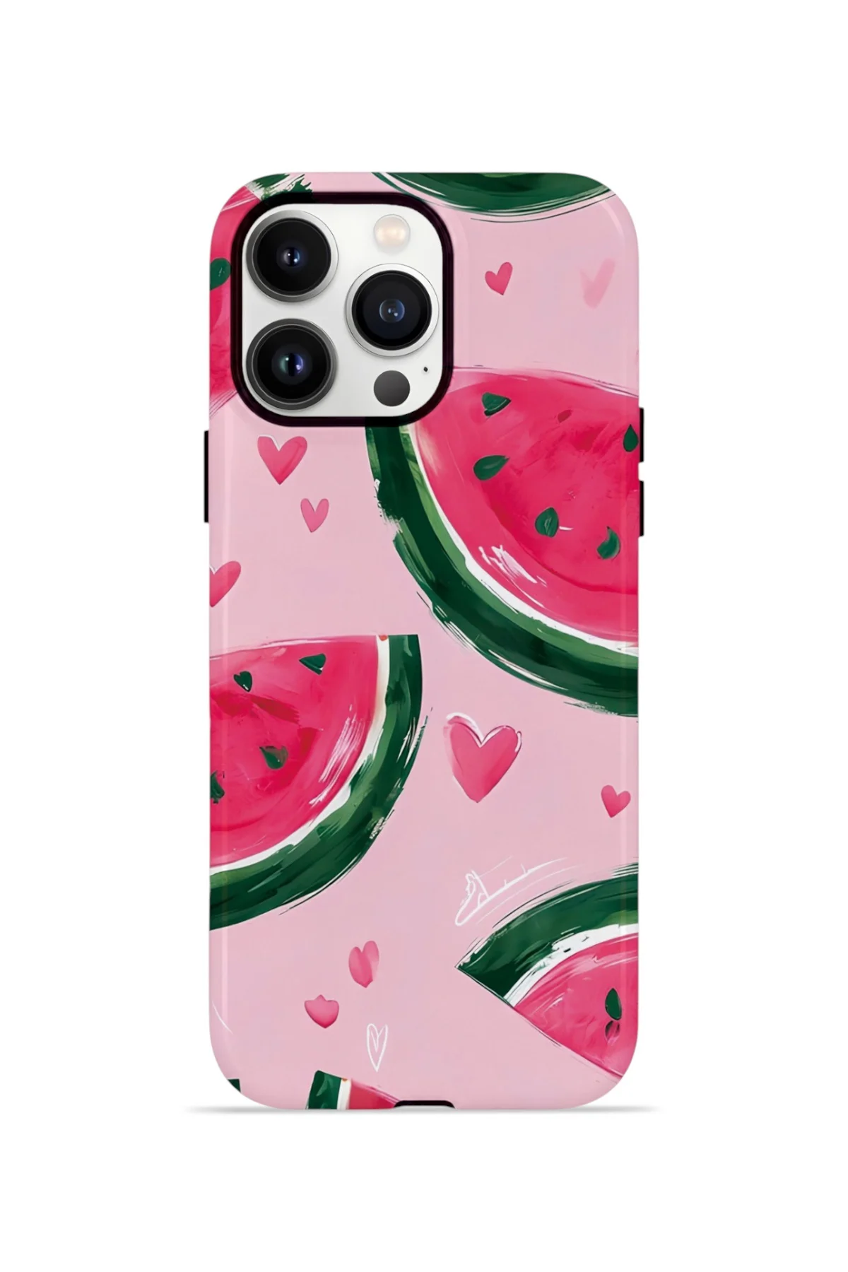 iPhone 13 Pro Max Vorian Çift Katmanlı MagSafe Kılıf Watermelon Hearts