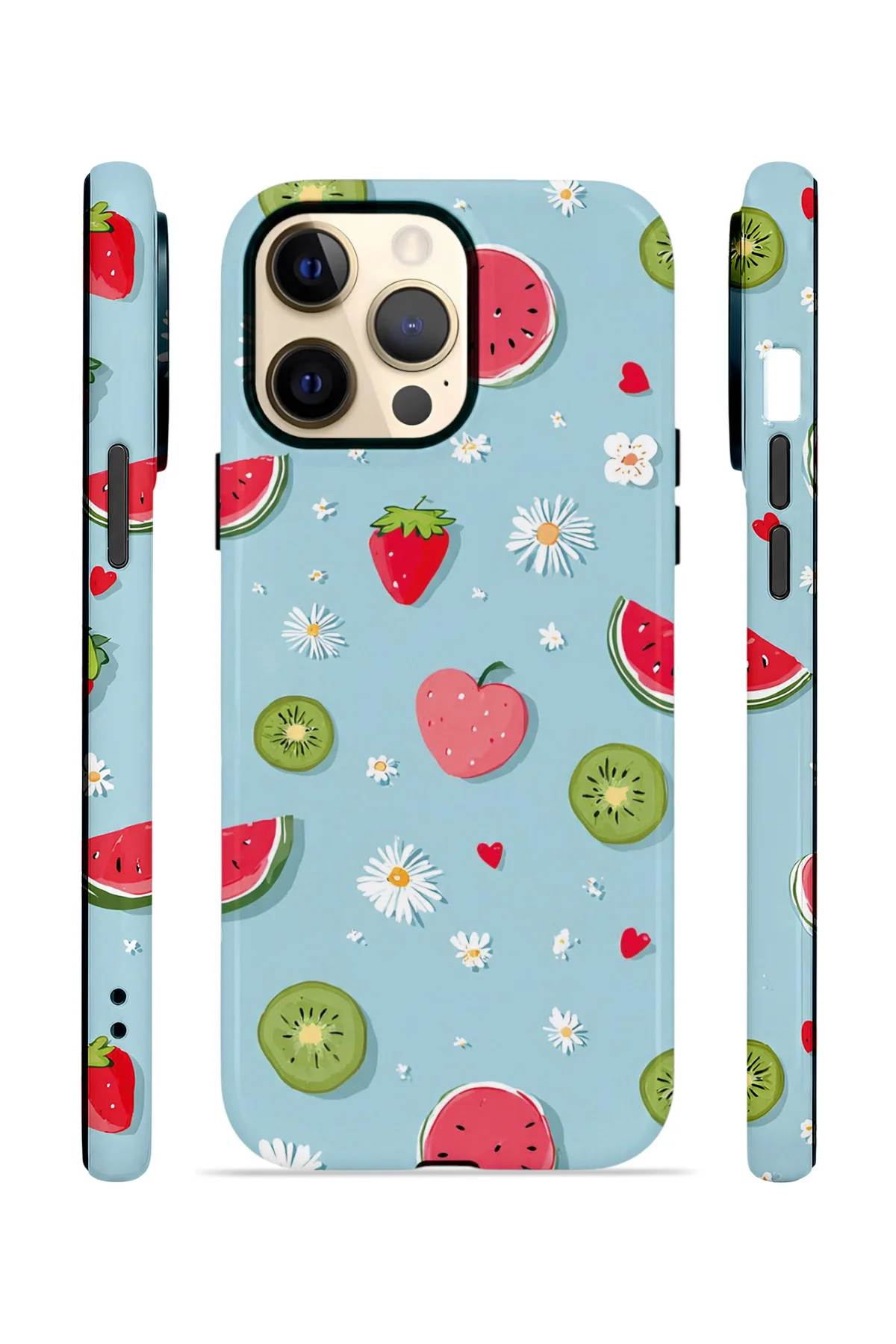 iPhone 13 Pro Max Vorian Çift Katmanlı Kılıf Fruit Confetti Sky