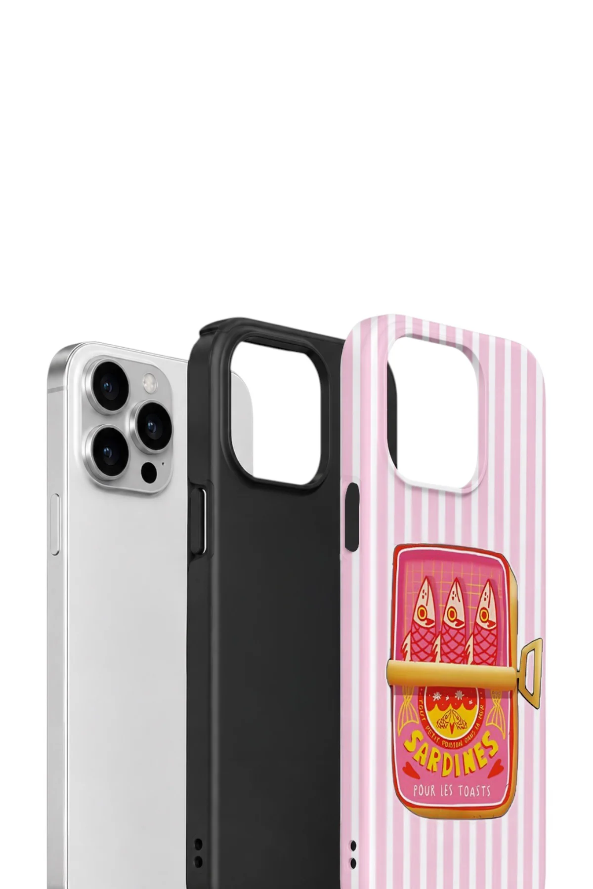 iPhone 13 Pro Max Vorian Çift Katmanlı Kılıf Sardine Club Pink