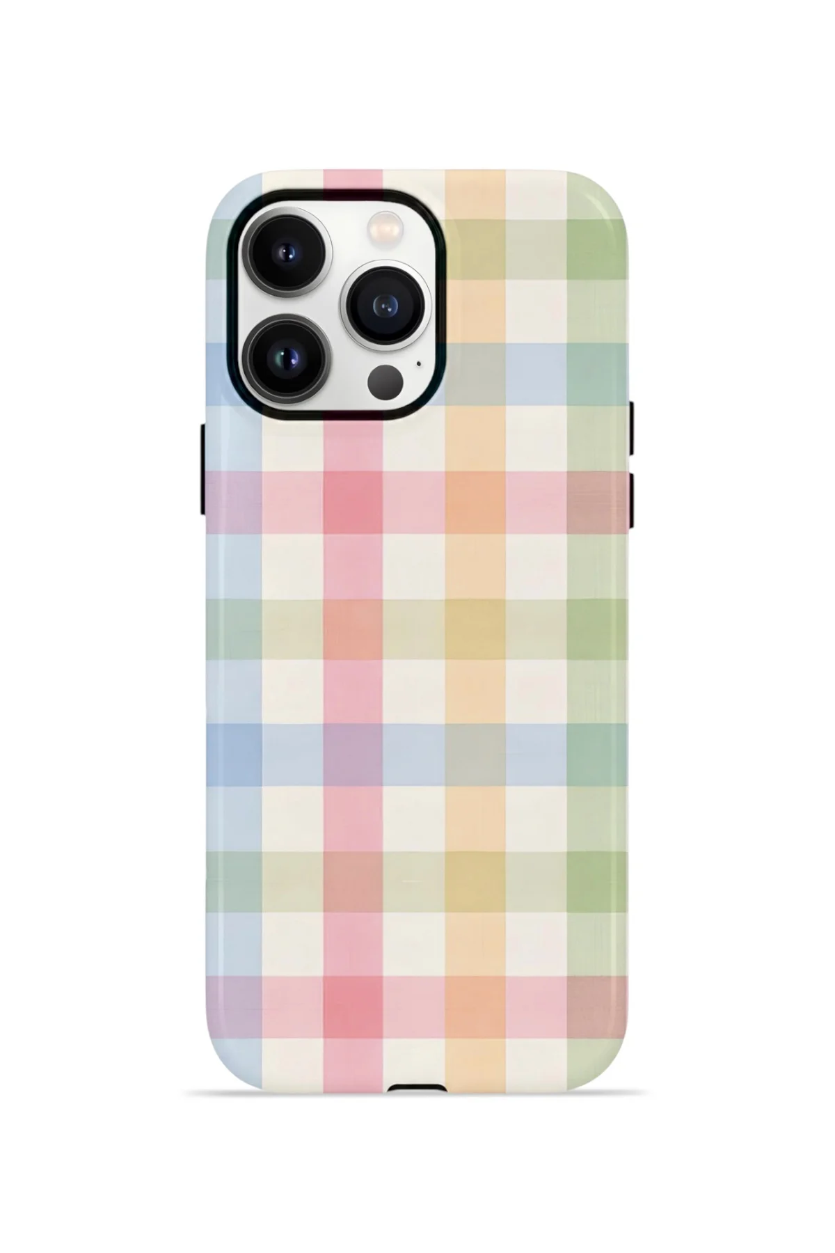 iPhone 13 Pro Max Vorian Çift Katmanlı MagSafe Kılıf Pastel Gingham