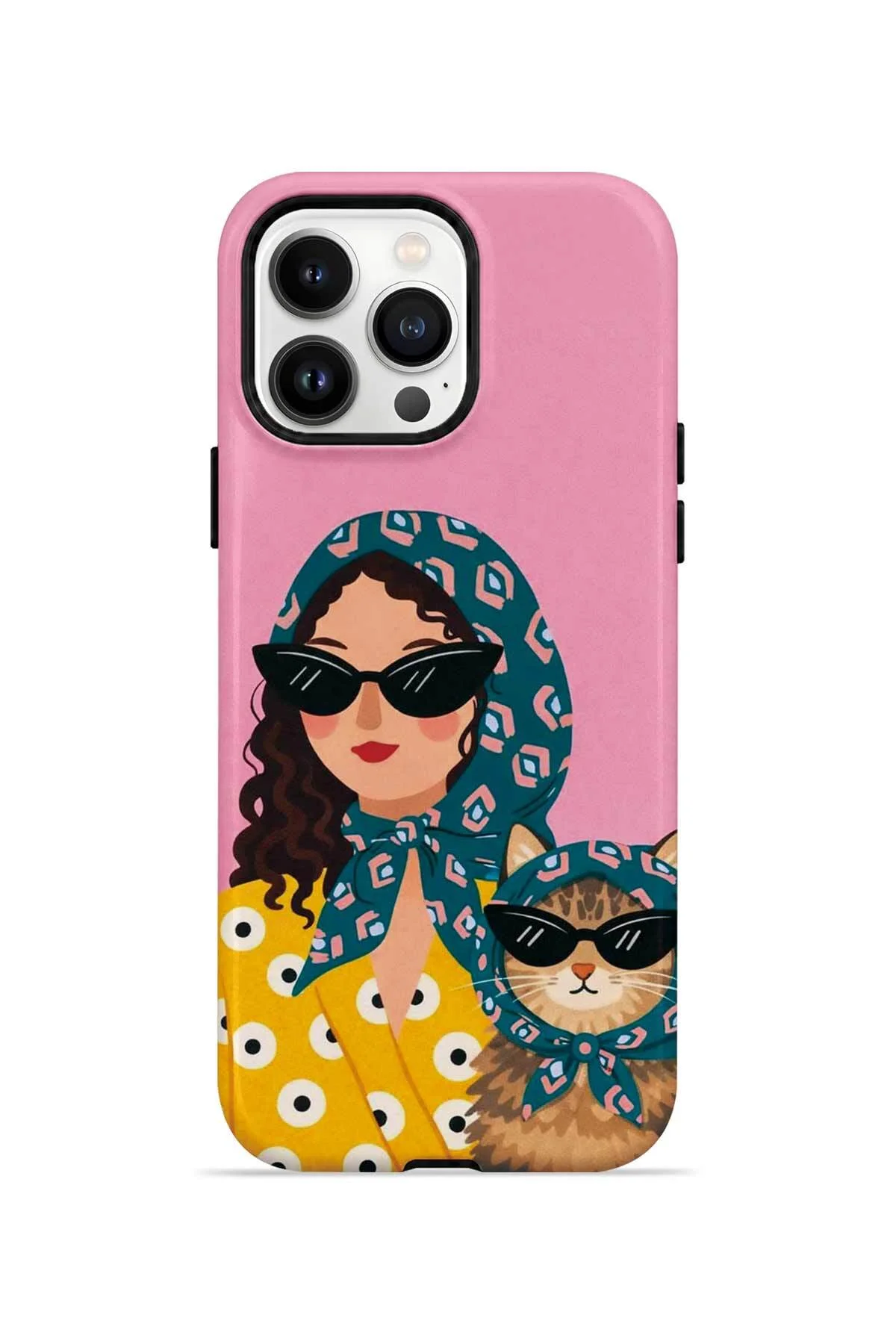 iPhone 13 Pro Max Vorian Çift Katmanlı Bohem Kedili Kılıf iPhone 13 Pro Max Vorian Çift Katmanlı Bohem Kedili Kılıf