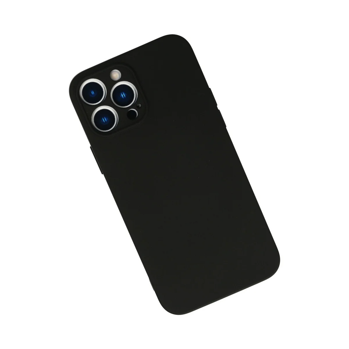 iPhone 13 Pro Nano İçi Kadife Silikon Kılıf - Siyah